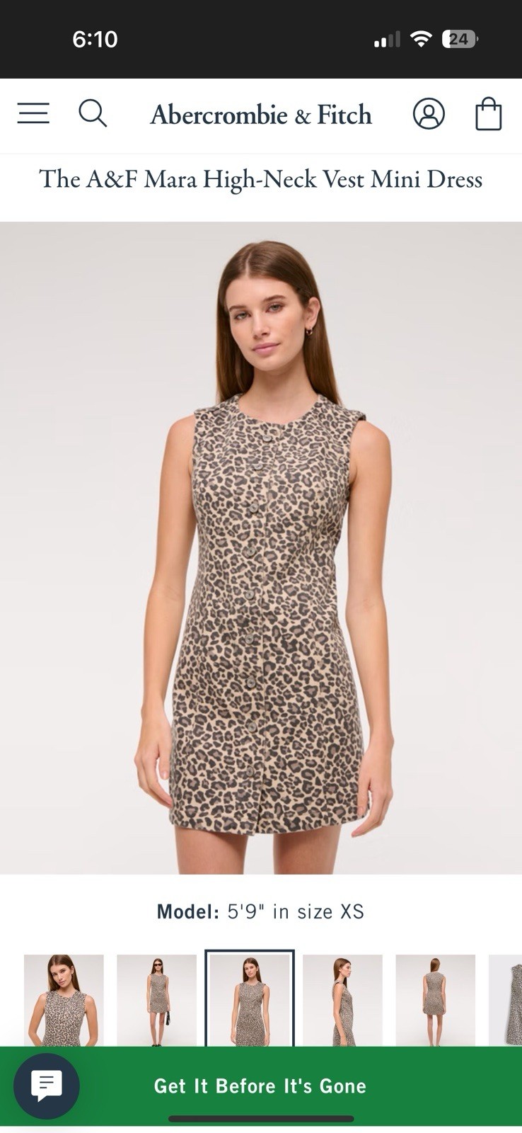 Leopard Print Denim Dress