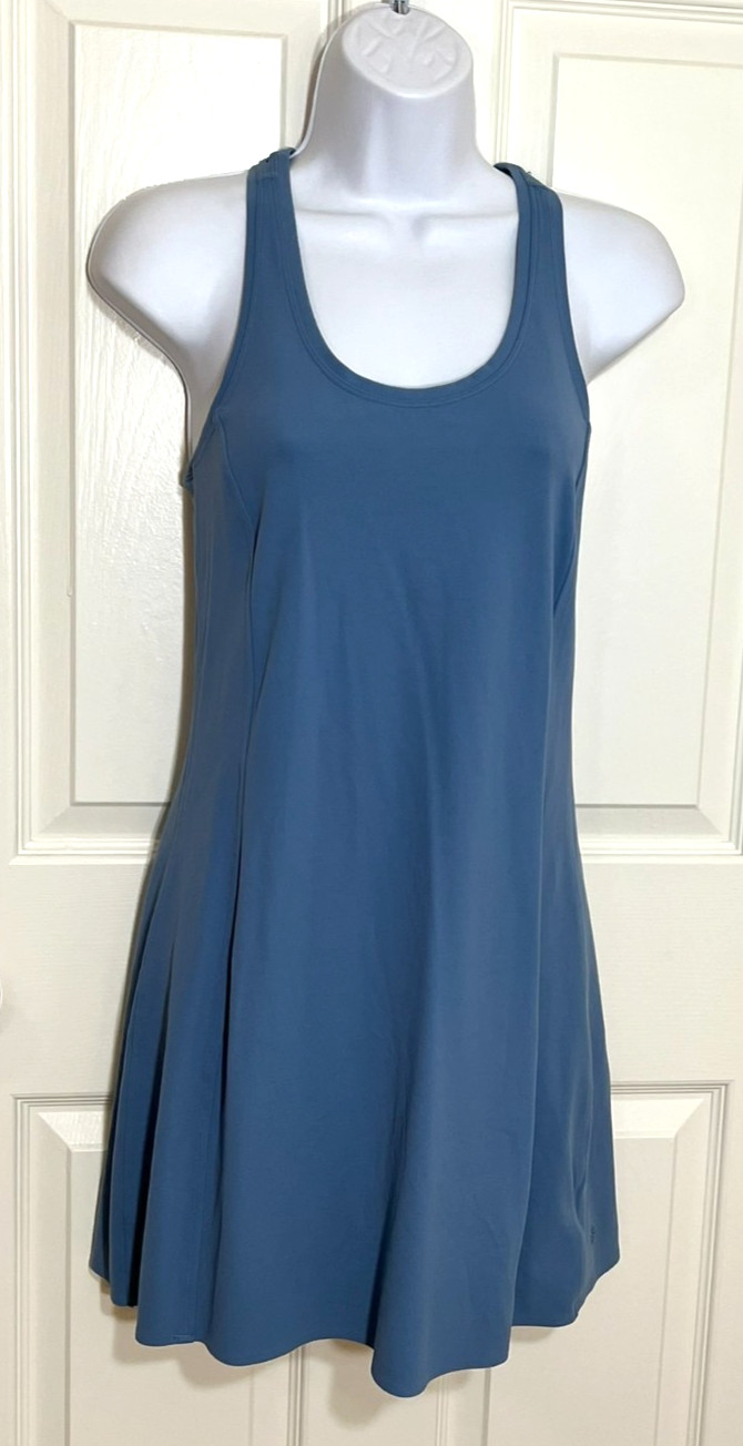 Athleta On My Way Blue Dress, Athletic/Leisure Racerback-size Small