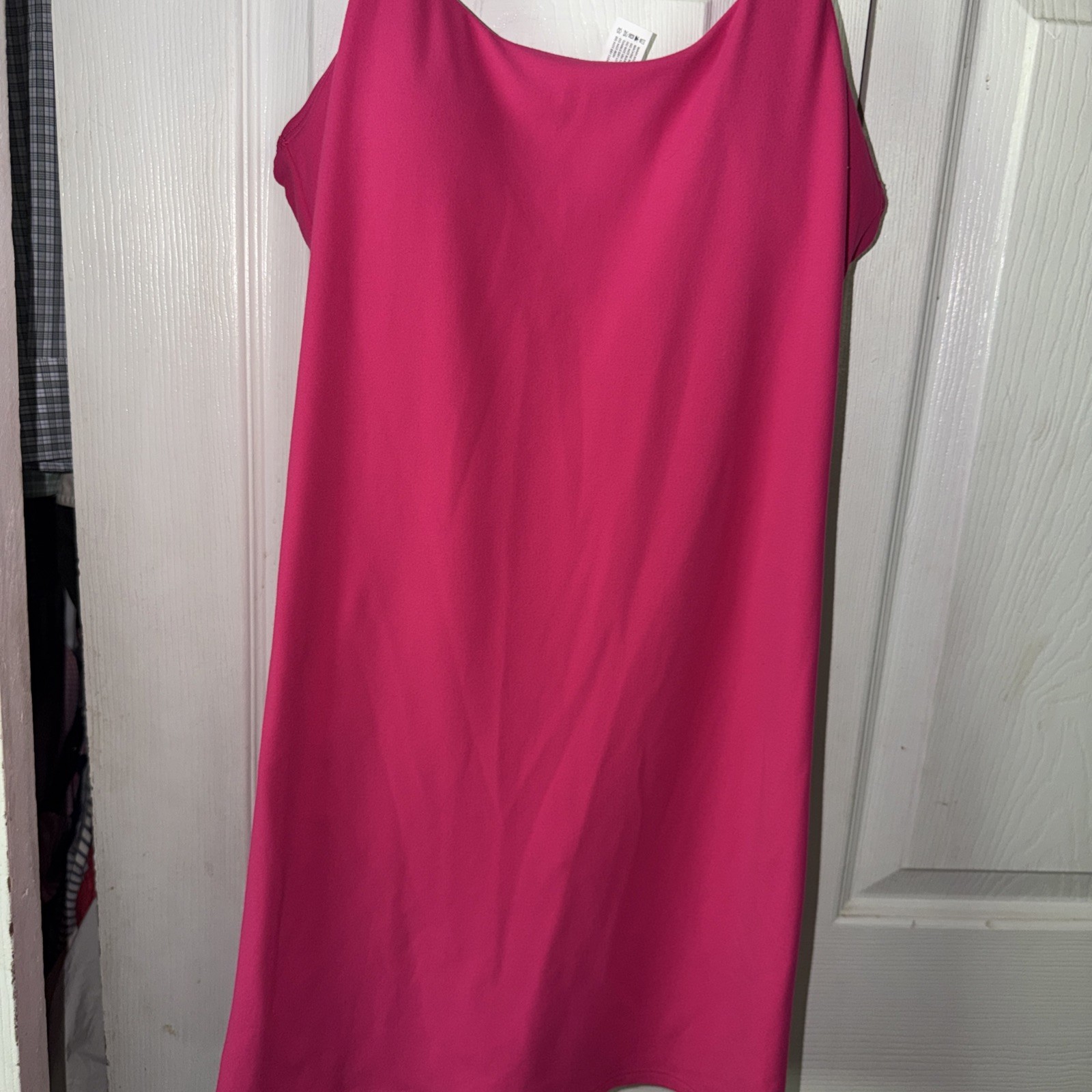 Hot Pink Medium Support Strappy Athletic Dress 90 Degrees , Size M with Pads