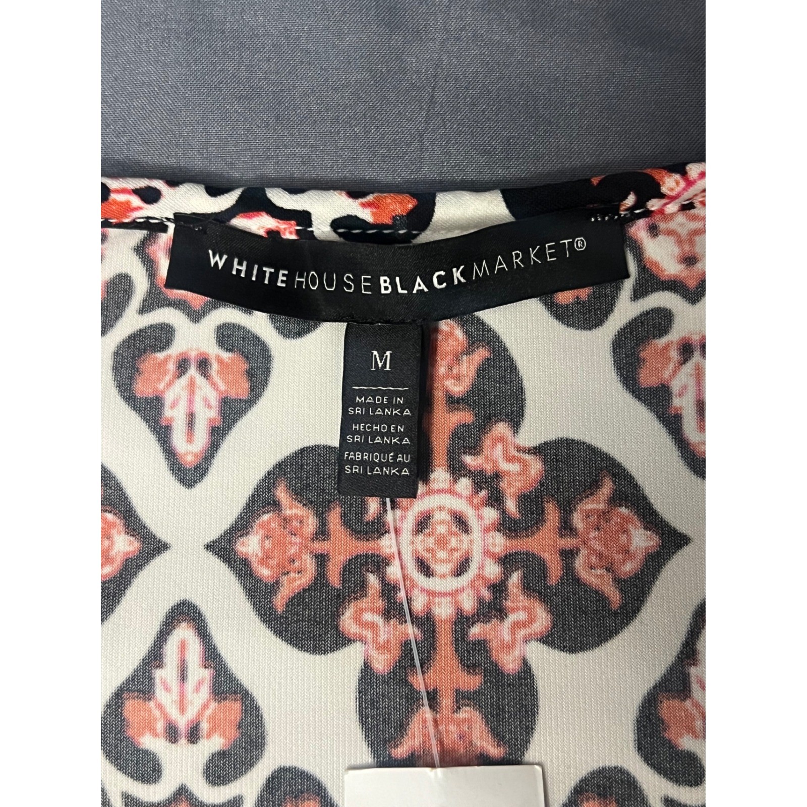NWT White House Black Market Twist Front Maxi Dress M Pink Black $140 WHBM