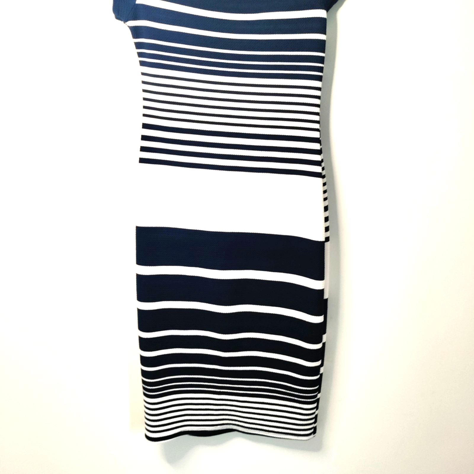 Bodycon Stretch NAVY Striped Nautical Tropical Resort Party Wedding Sexy Dress M