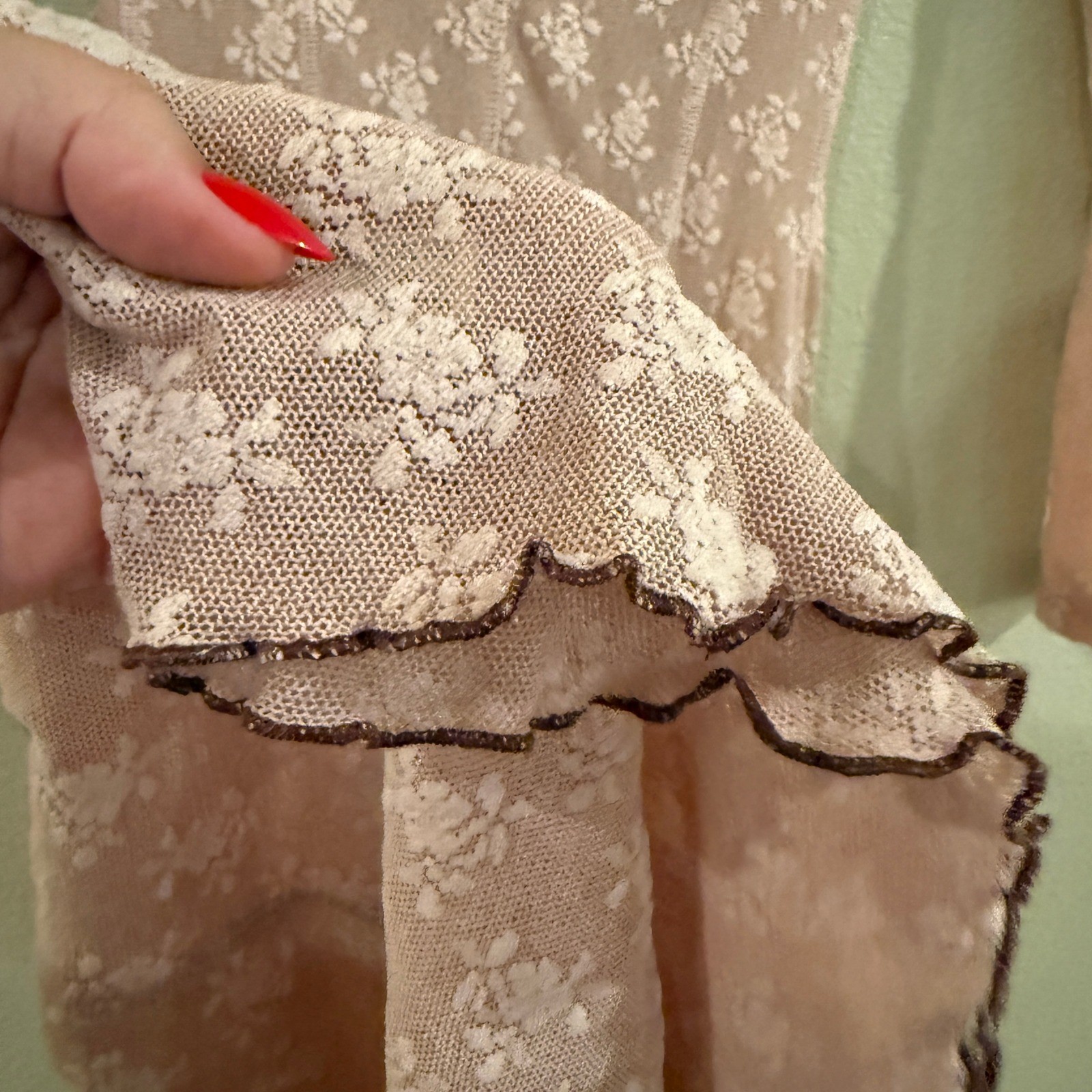 Intimately Free People Dial For Drama Slip Dress XS Pink Floral Lace Fairycore