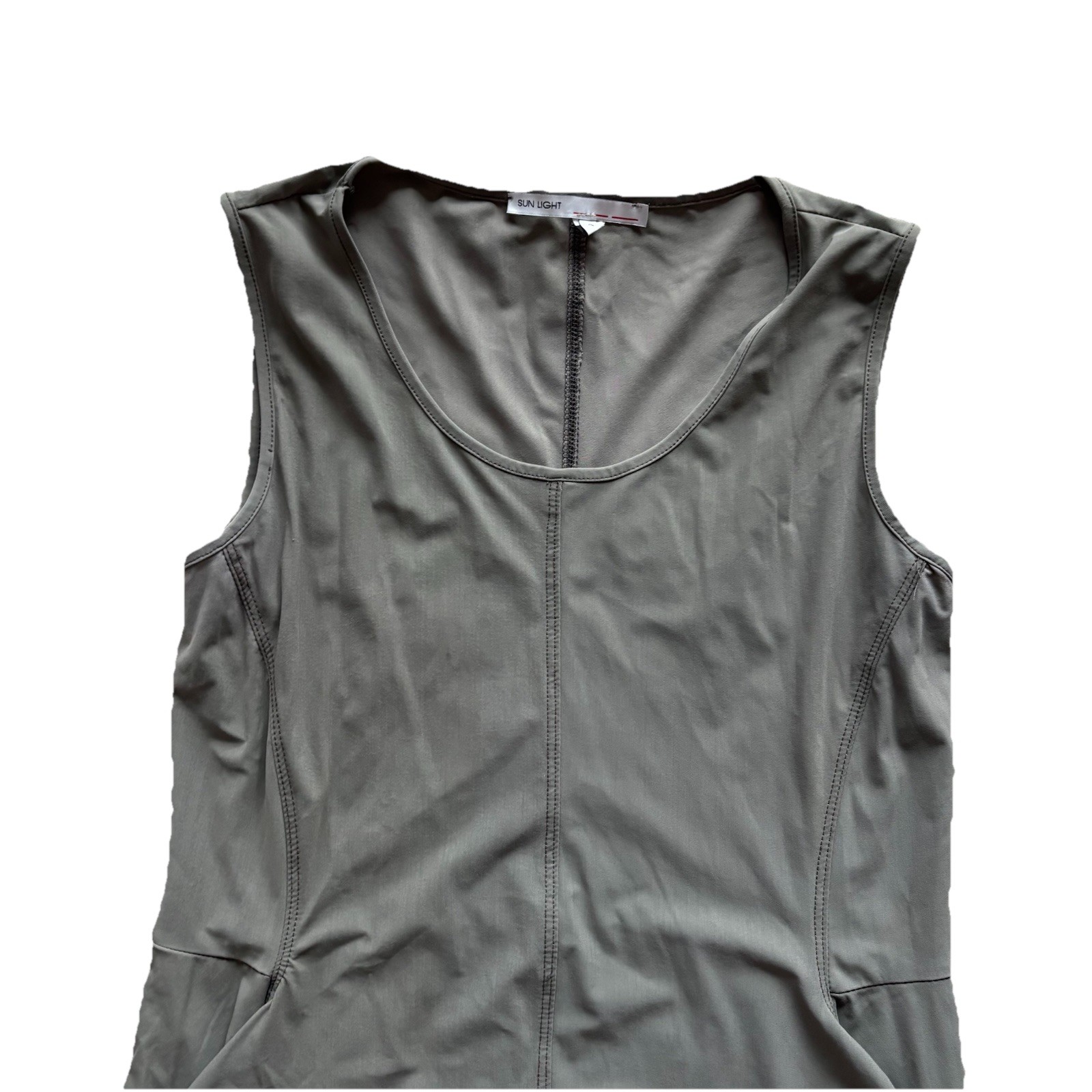 Sun Light Sleeveless Athleticl Tunic Dress Lightweight Sage Green Size 1 Small