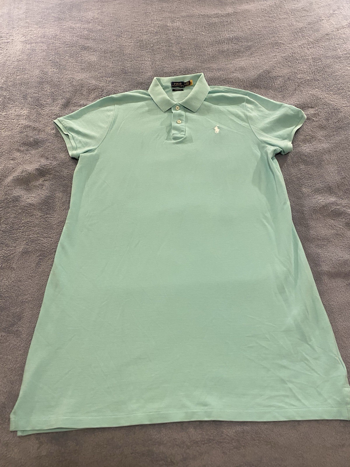 Ralph Lauren Size Womens XL Polo Teal Dress The Mesh Mini Preppy 100% Cotton