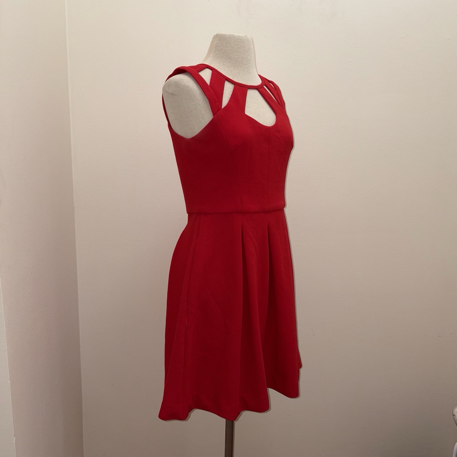 Betsey Johnson Red Cut Out Fit & Flare Dress Size 10 Medium Coquette Y2K Party