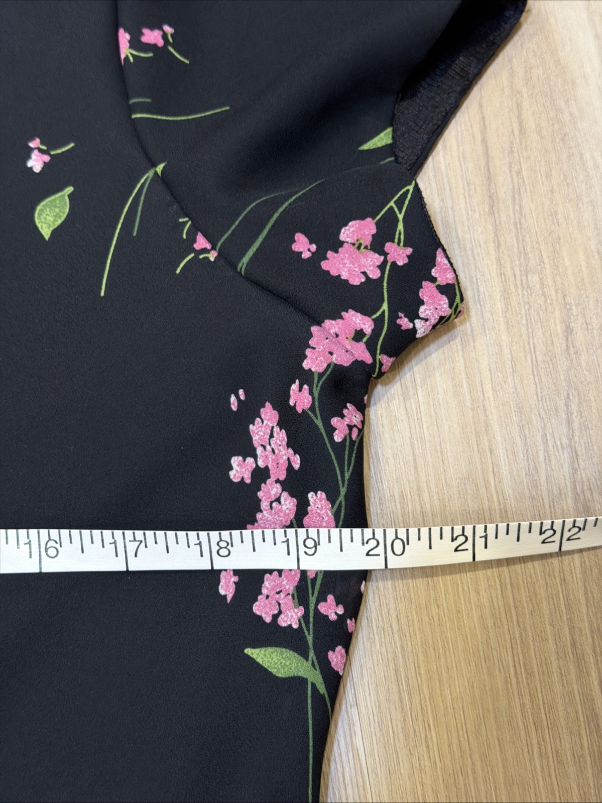 Premier International Floral Midi Dress M 10-12 Black A-Line Sheer Overlay Y2K