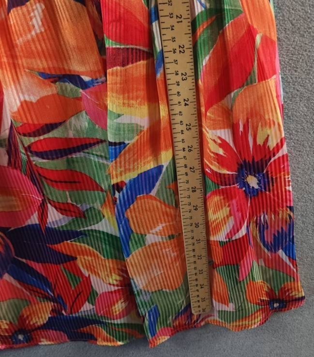 Vince Camuto Floral Print Ruffle Halter Dress Women’s 6 Multi Back Zip Closure
