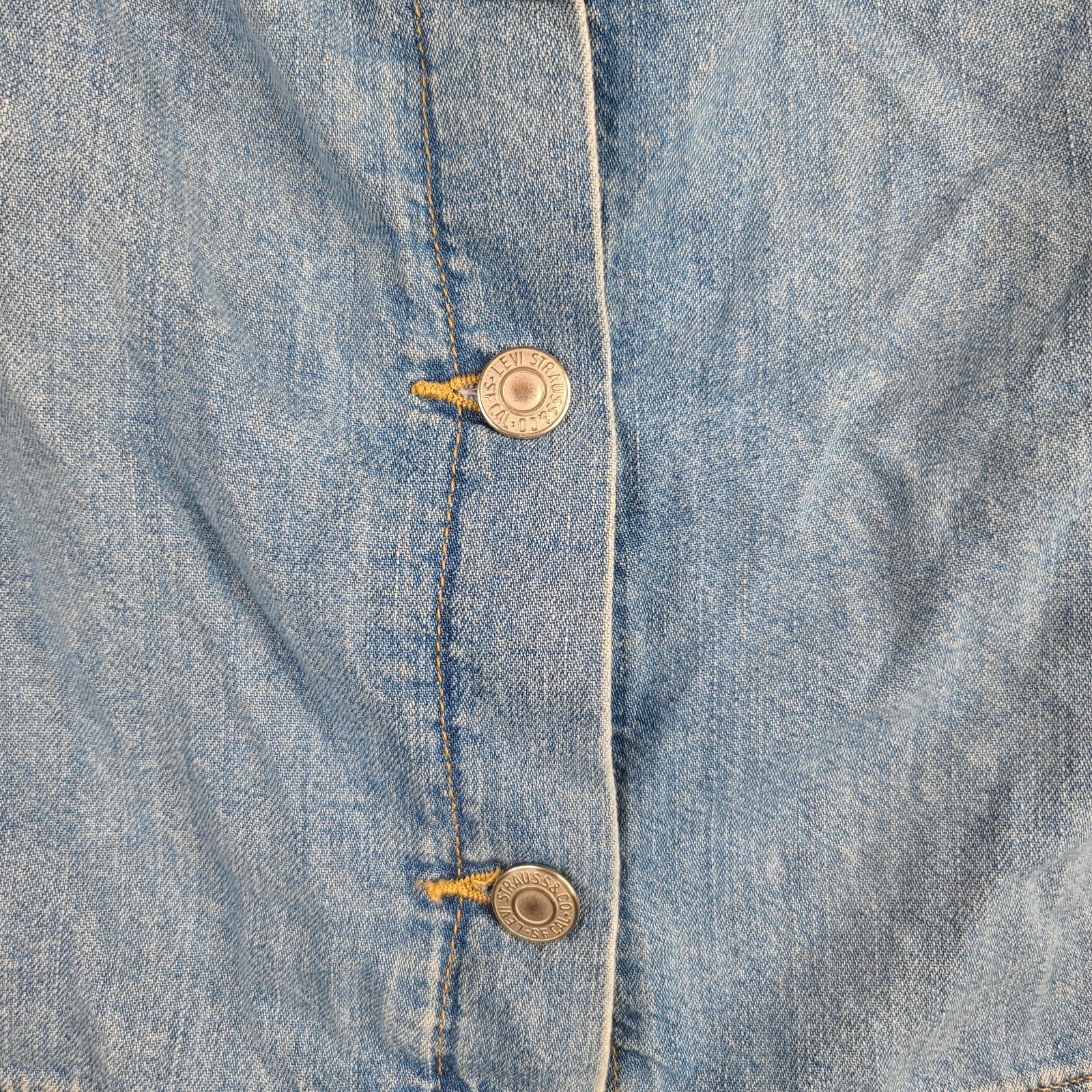 Levi’s Alisha Way Back When Denim Short Dress Blue Jean Sleeveless Size XL