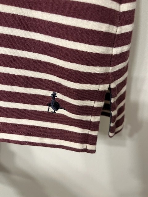 Jack Wills Burgundy/Cream Long Sleeve Striped Stretch Tunic Dress US Size 8