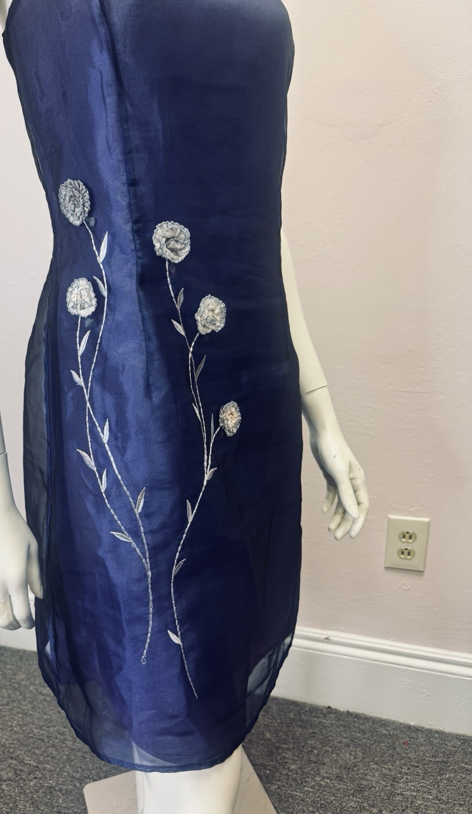 Vintage 90’s Prom Wedding Formal ABS Allen Schwartz Y2K Dress Size 14 Large