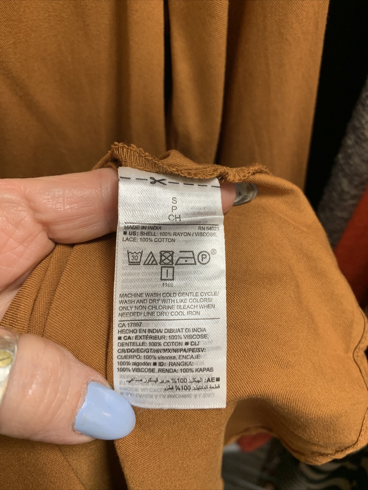 honey brown long sleeve cotton old navy dress size S Never worn