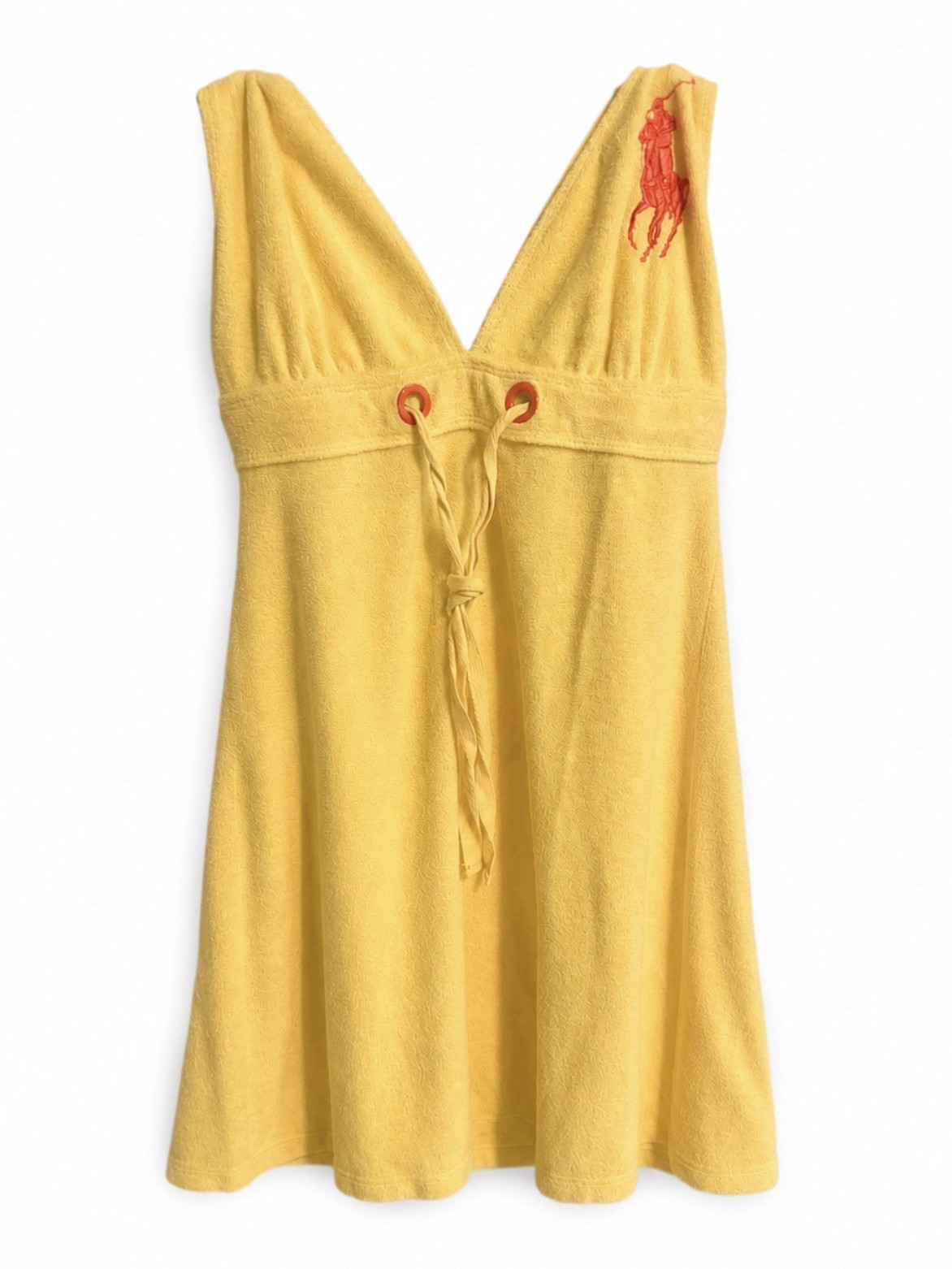 Vintage Ralph Lauren Terry Cloth Swim Cover Up Halter Top Dress Size S