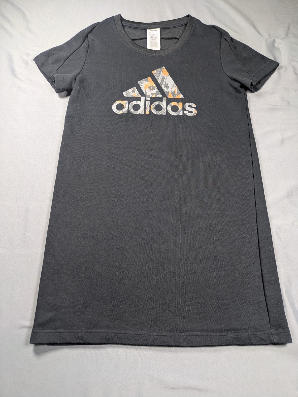 Adidas x Zoe Saldana T Shirt Dress Womens Medium Black French Terry Short Sleeve