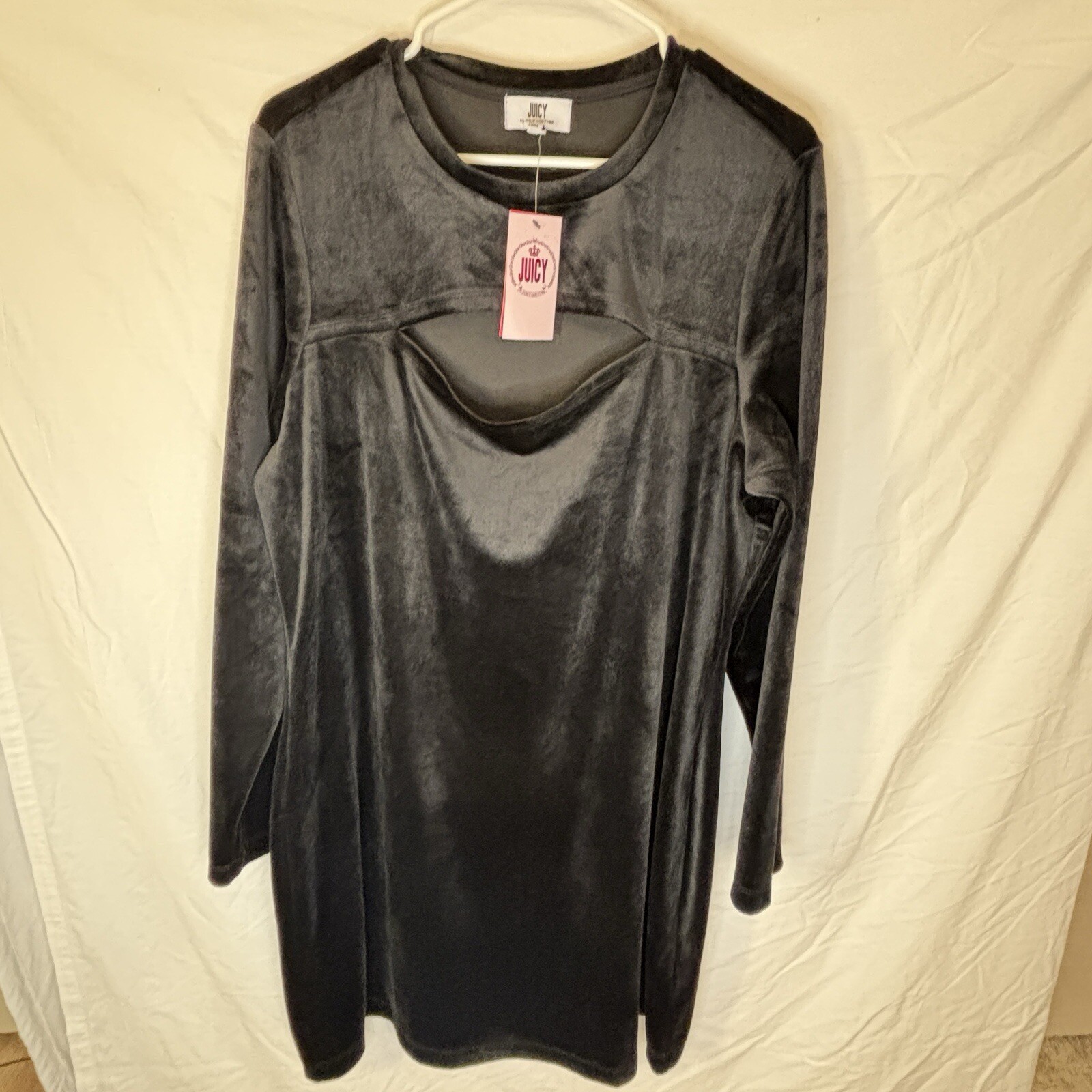 Juicy By Juicy Couture Black Velvet Cutout Dress NWT 2X