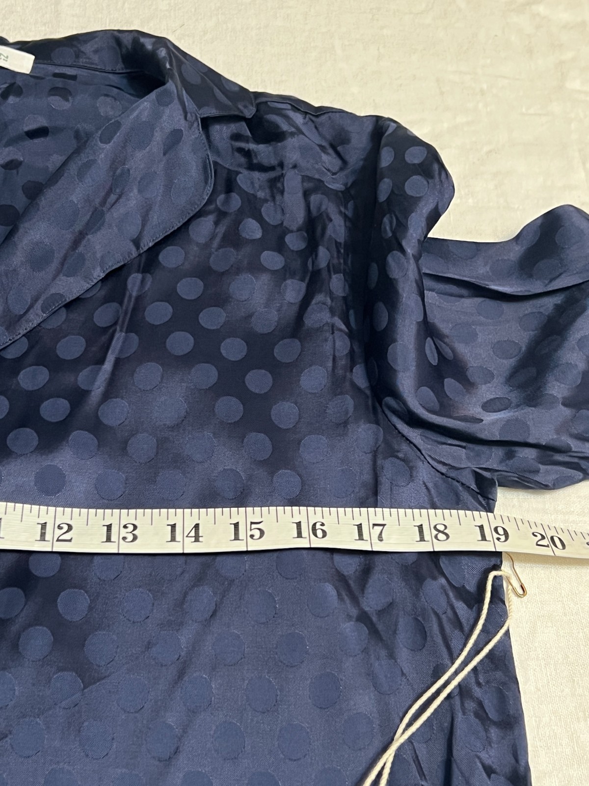 Haven Well Within Shift Dress Navy Polka Dot Jacquard Soft Viscose NWT Size S