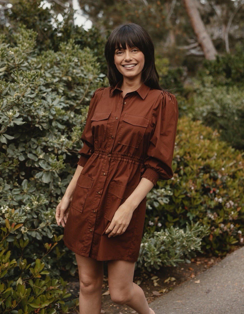 The Normal brand Avery Utility Dress in Espresso XL