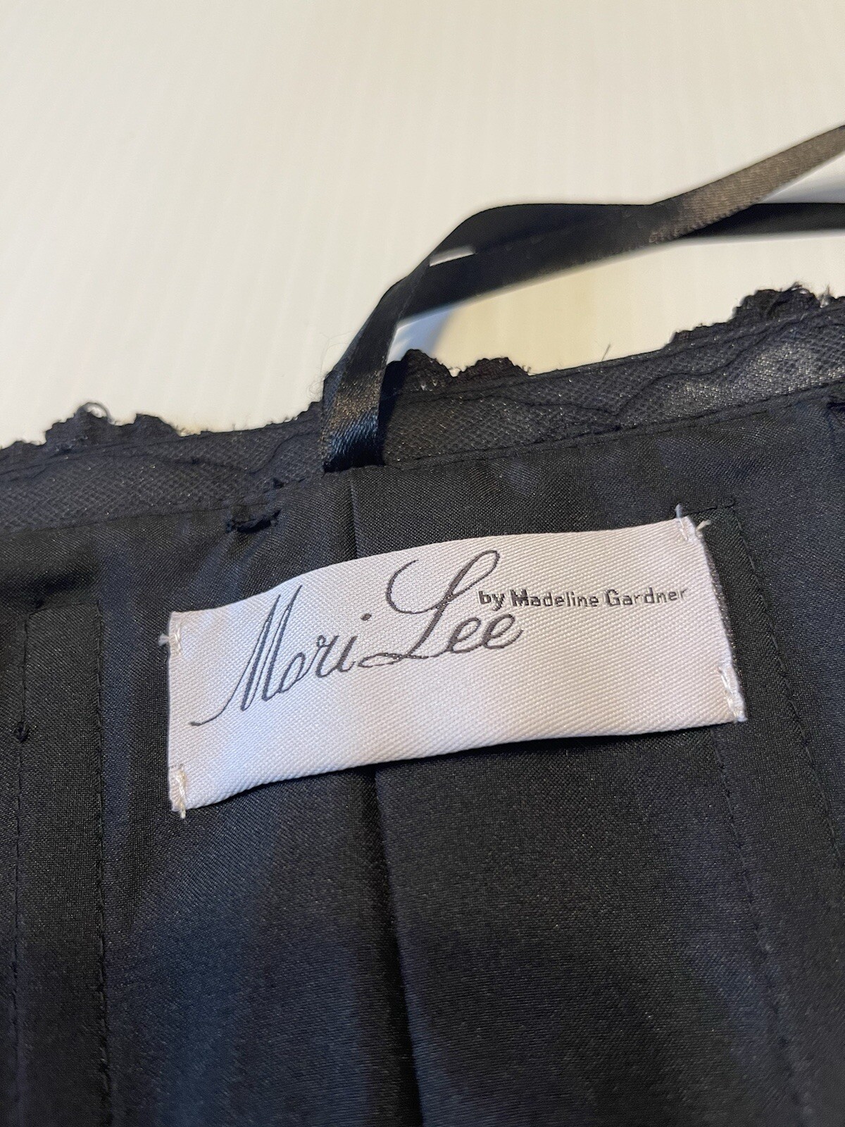 Mori Lee Black Lace Strapless Tea Ballerina Dress Gown Party Size 5/6 Goth Rock