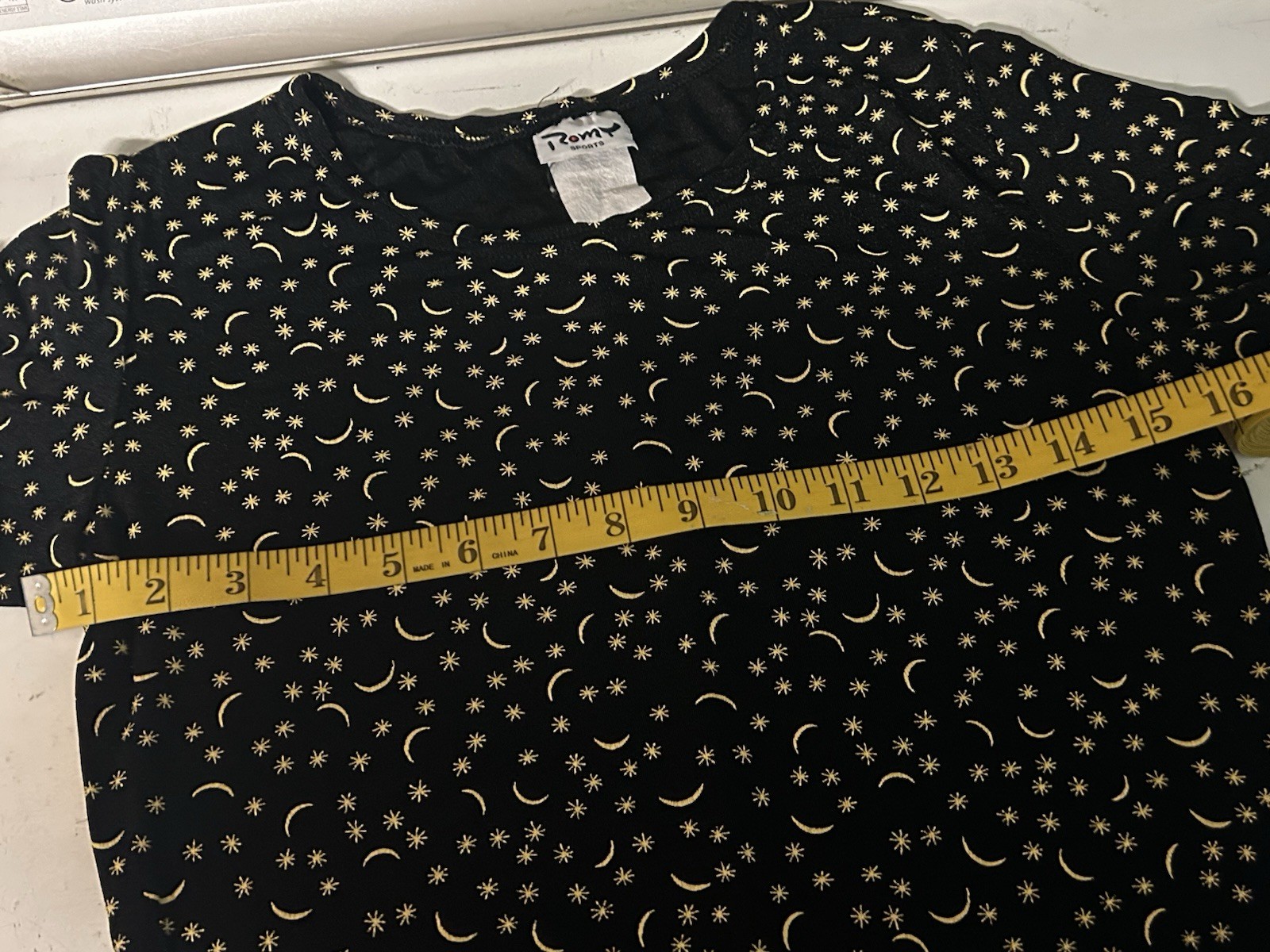 90s Y2K Goth Grunge Black Yellow Mini Dress Stars Moon Slinky Romantic Whimsy