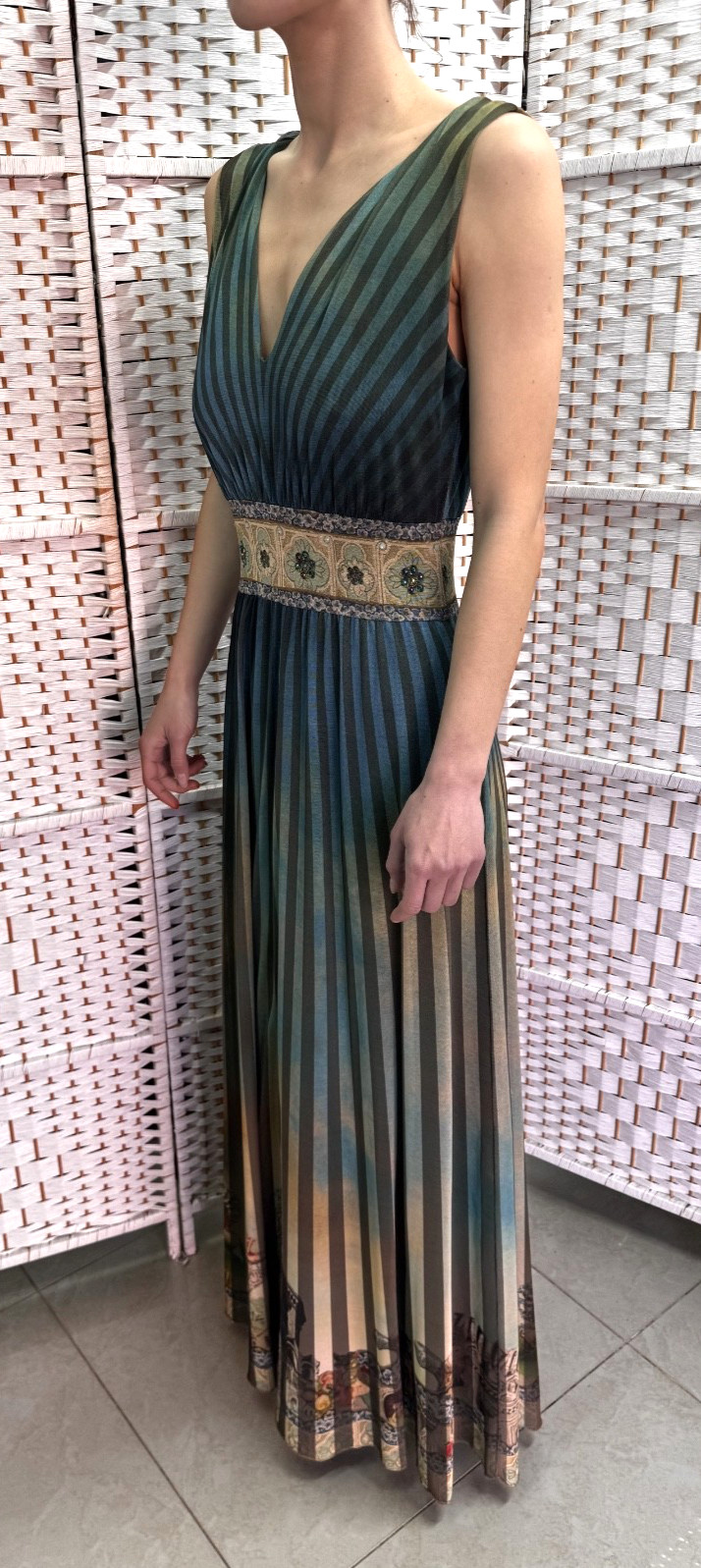 Michal Negrin Elegant Full length Floral Dress Size – M – NWT #9#