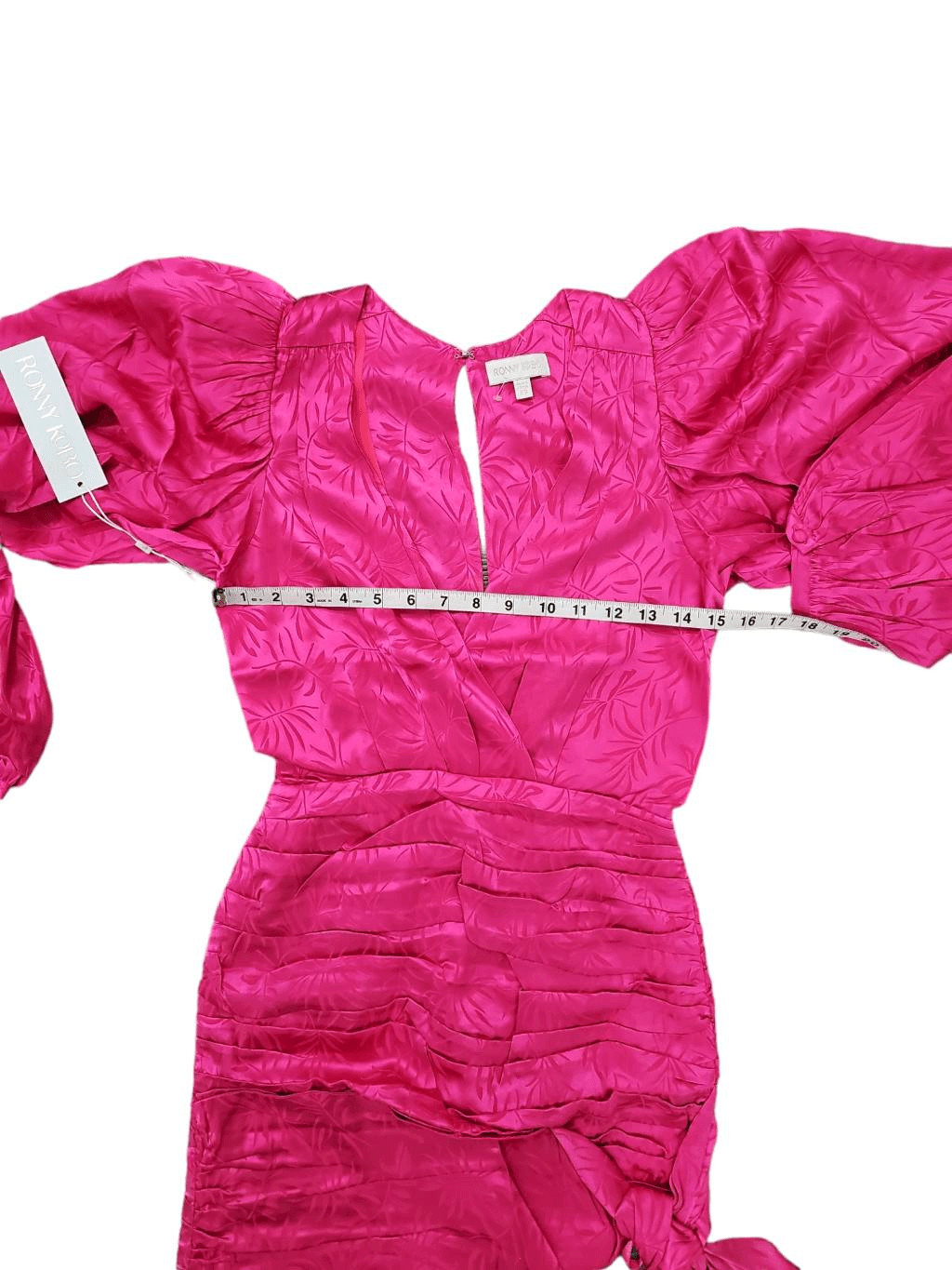 Ronny Kobo Giorgia Ruched Jacquard Mini Dress XS