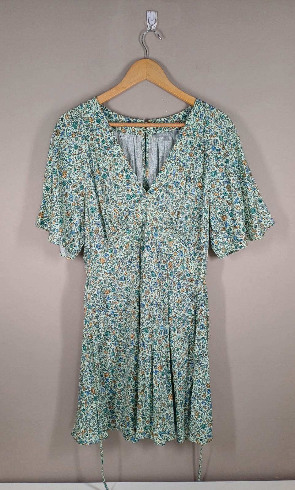 Oliver Bonas Dress Womens UK 12 Multicoloured Floral Paisley Print Mini Summer