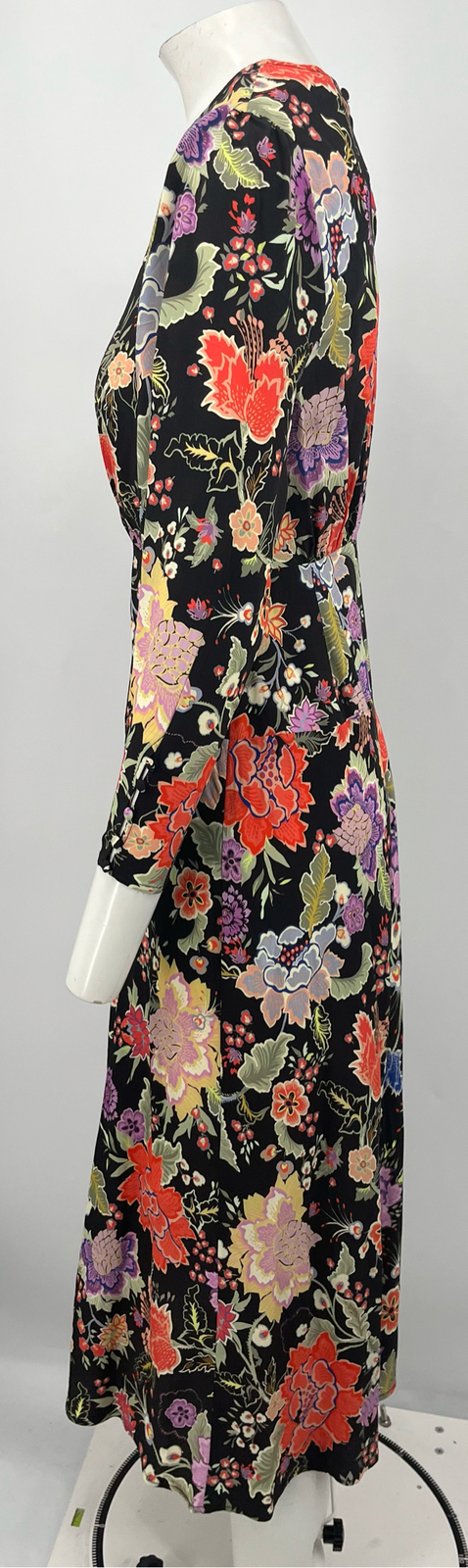 Rixo ‘Greta’ Floral Print Long Sleeve Midi Dress sz 2 NWT