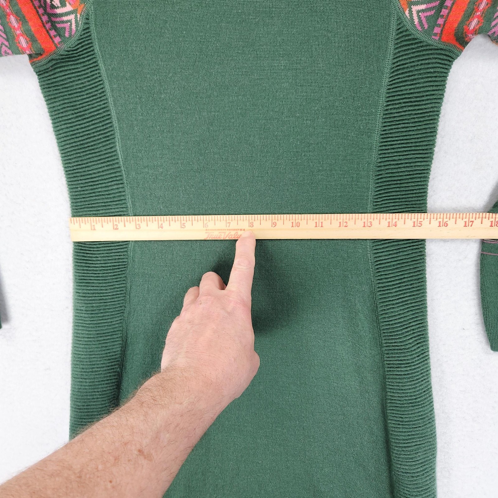 Krimson Klover Dress Womens Small Green Merino Wool Blend Maker Hoodie Sweater