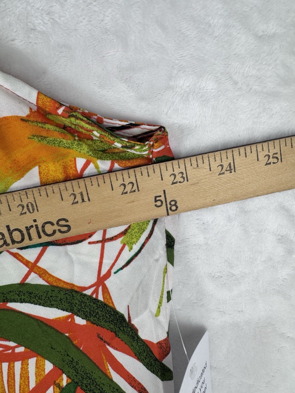 Roaman’s Plus Size Scarf Print Maxi Dress Handkerchief Hem V-Neck Tropical 18/20