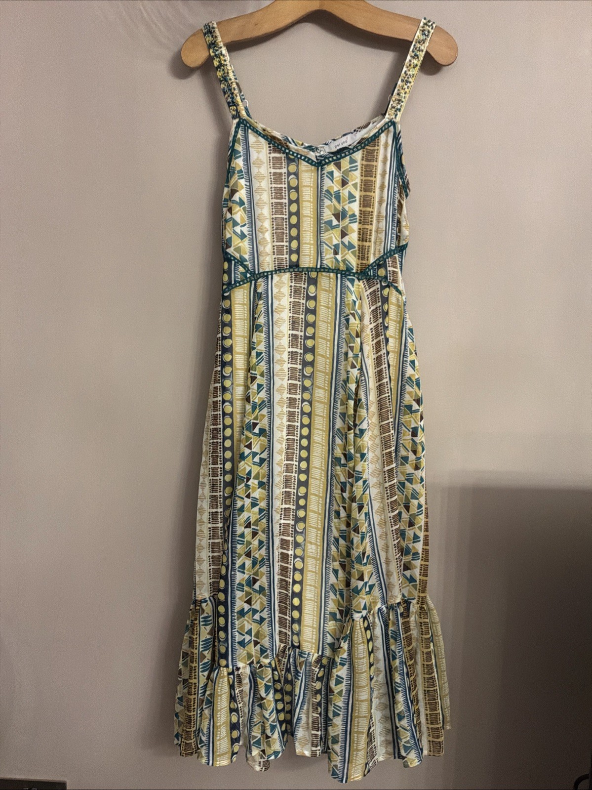 Per Una Lovely Boho Print Midi Summer Dress – Size 8
