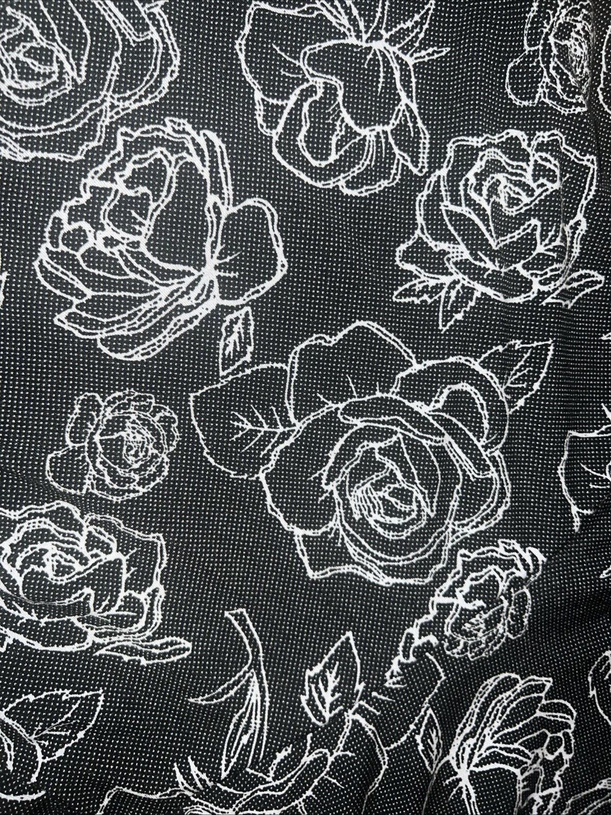 Lularoe Nicole Dress Black White Dots Tattoo Roses 2XL 22/24 20/22 2X Vintage ❤️