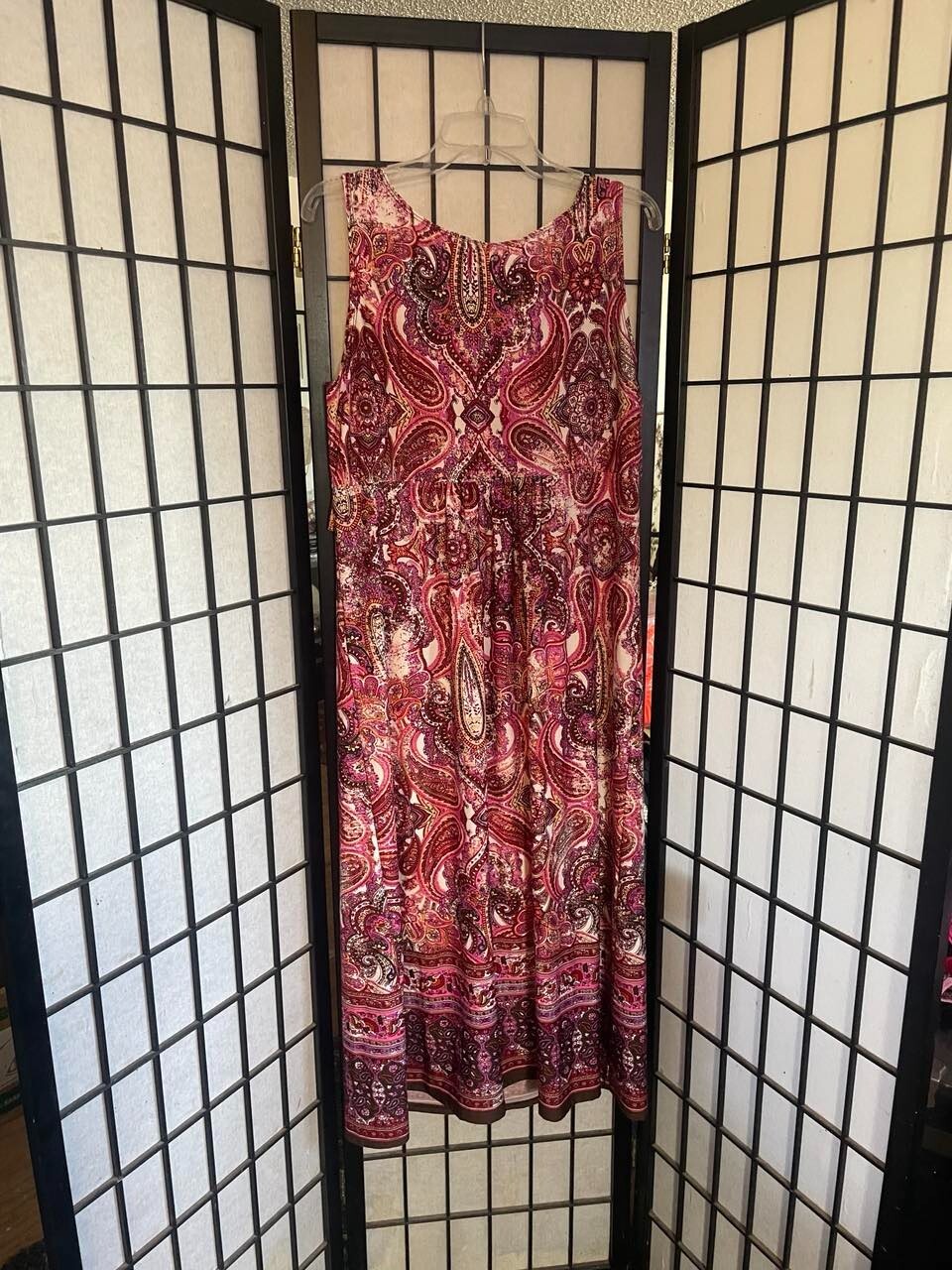 EUC Elementz Woman Paisley Print Maxi Dress size 1X
