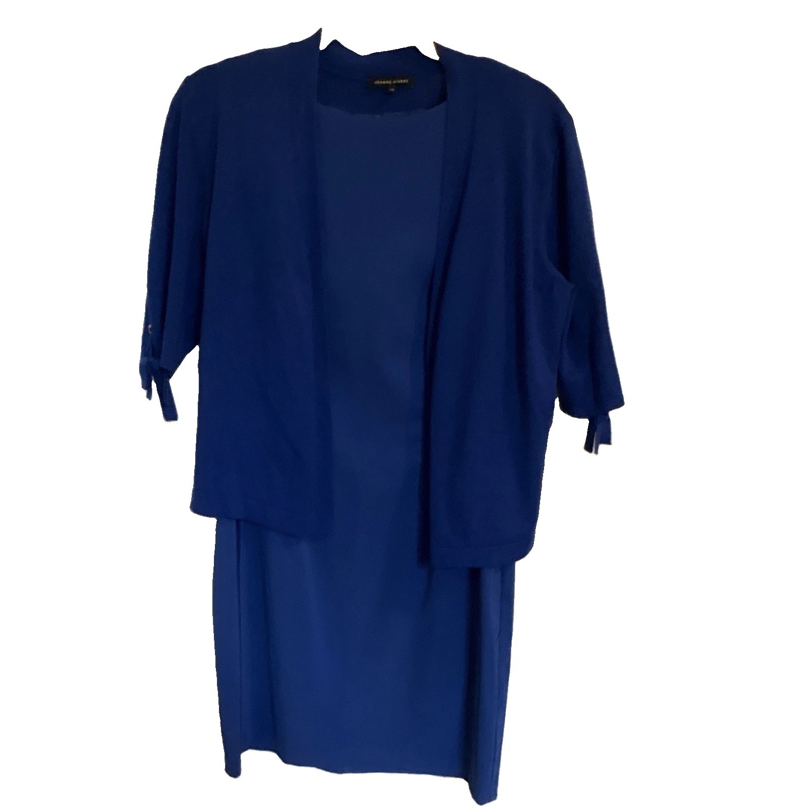 ALYX Dress Electric Blue Solid Sheath Knee-Length All Season Dress Size 8