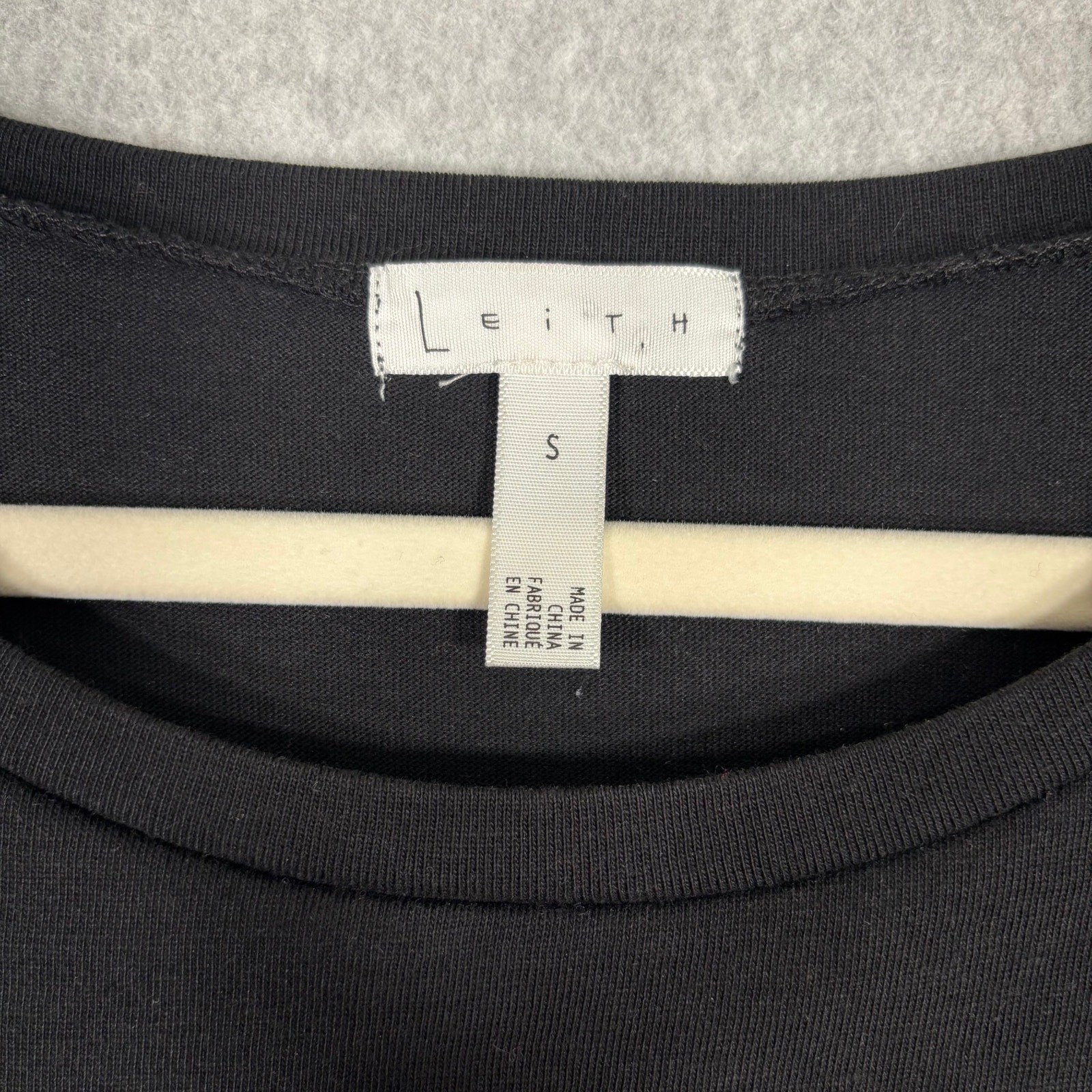 Leith Dress Small Knee Ruched Wrap Jersey Stretch Quiet Comfort Capsule Minimal
