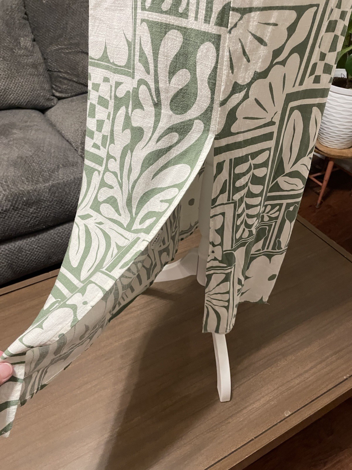 Paper Heart Strapless Linen Blend Maxi Dress Lg Green White Resort Vacation EUC