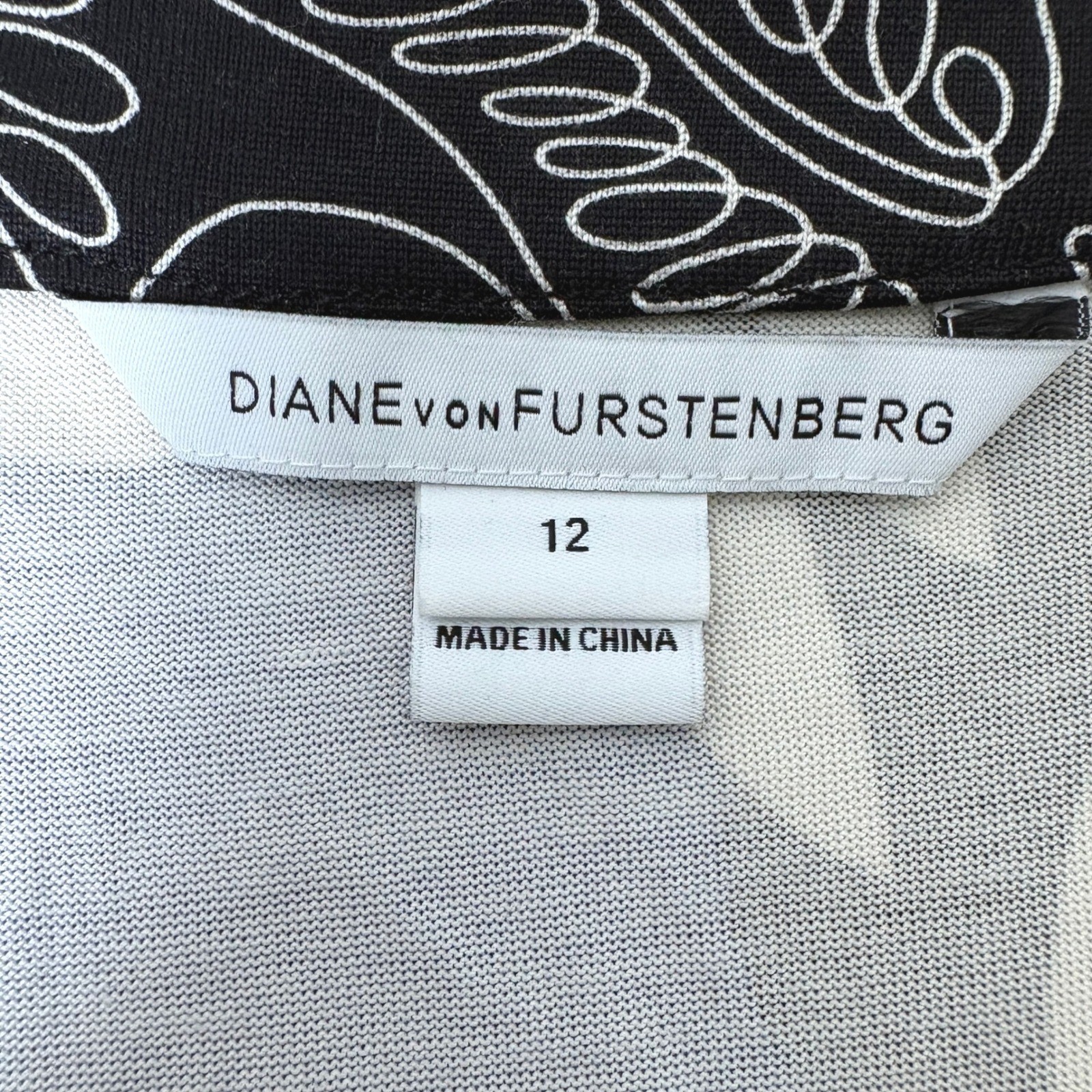 Diane Von Furstenberg DVF Orchid Maxi Dress Size 12 Blue White Silk Leaf Wrap
