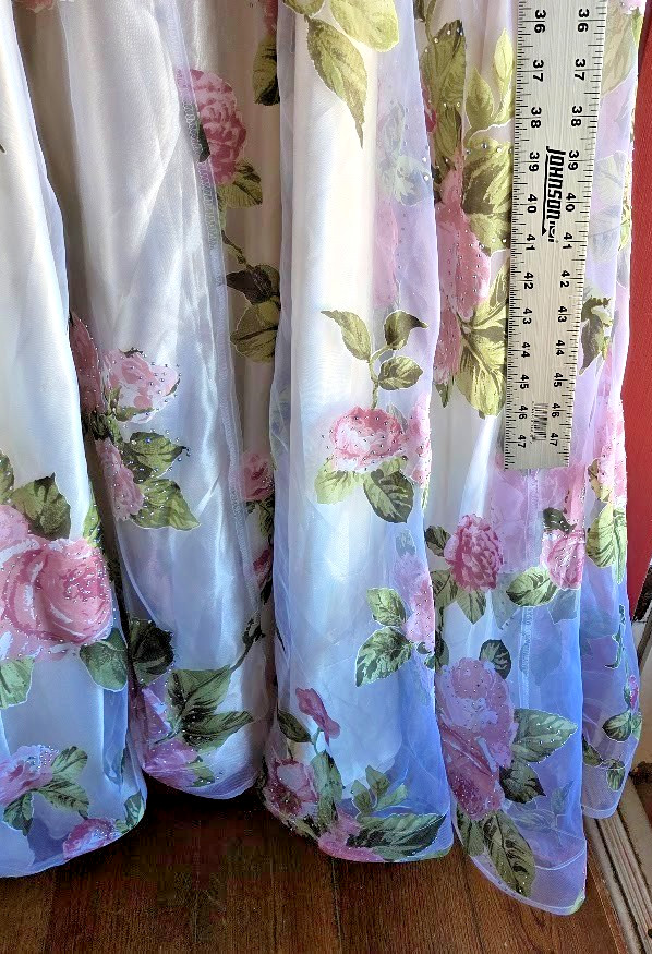 Say Yes Ivory Blush Rhinestone Floral Corset Sweetheart Gown Size 11 / 12 NWT