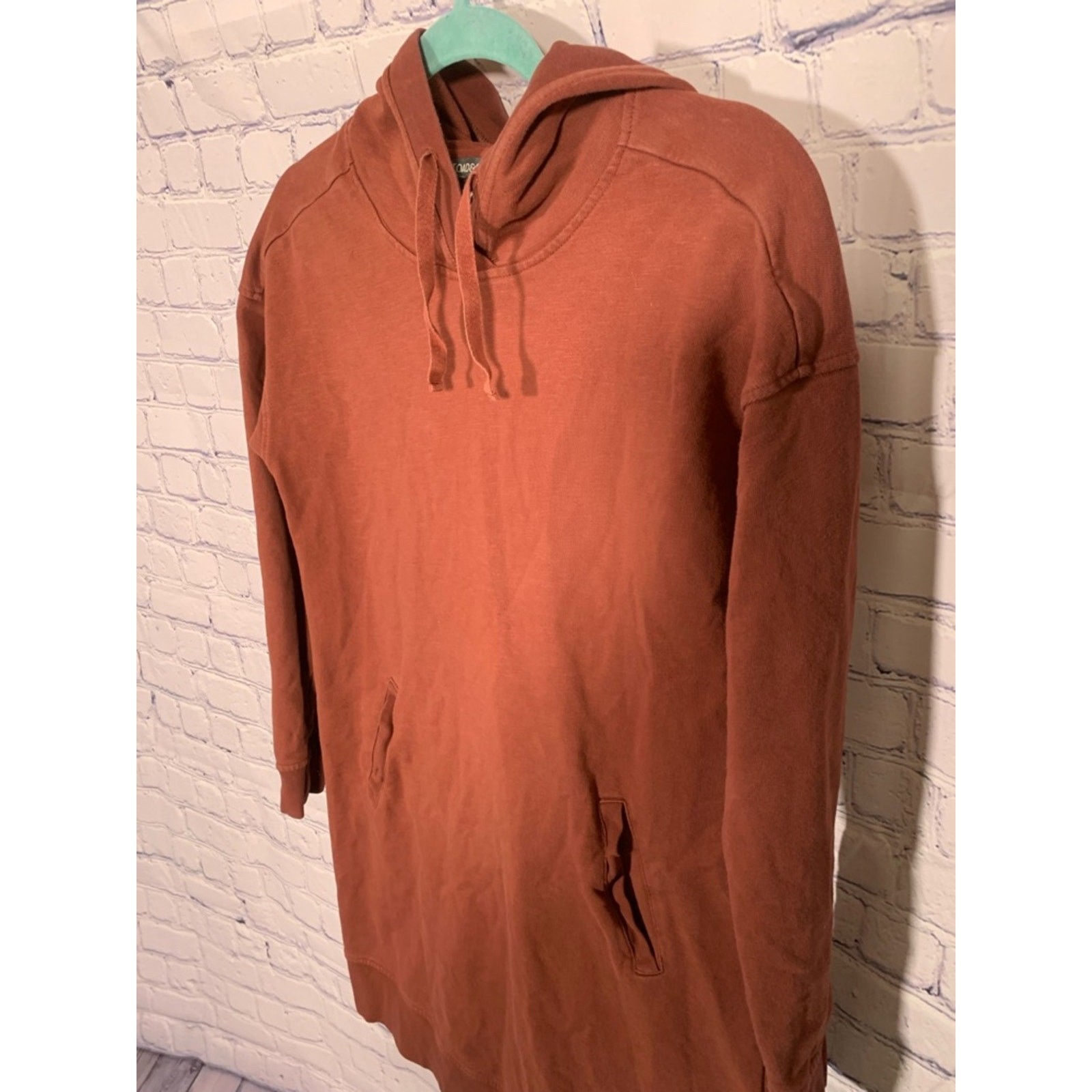 Toad & Co Womens Follow Through Hooded Dress in Manzanita Sz S Organic Casual