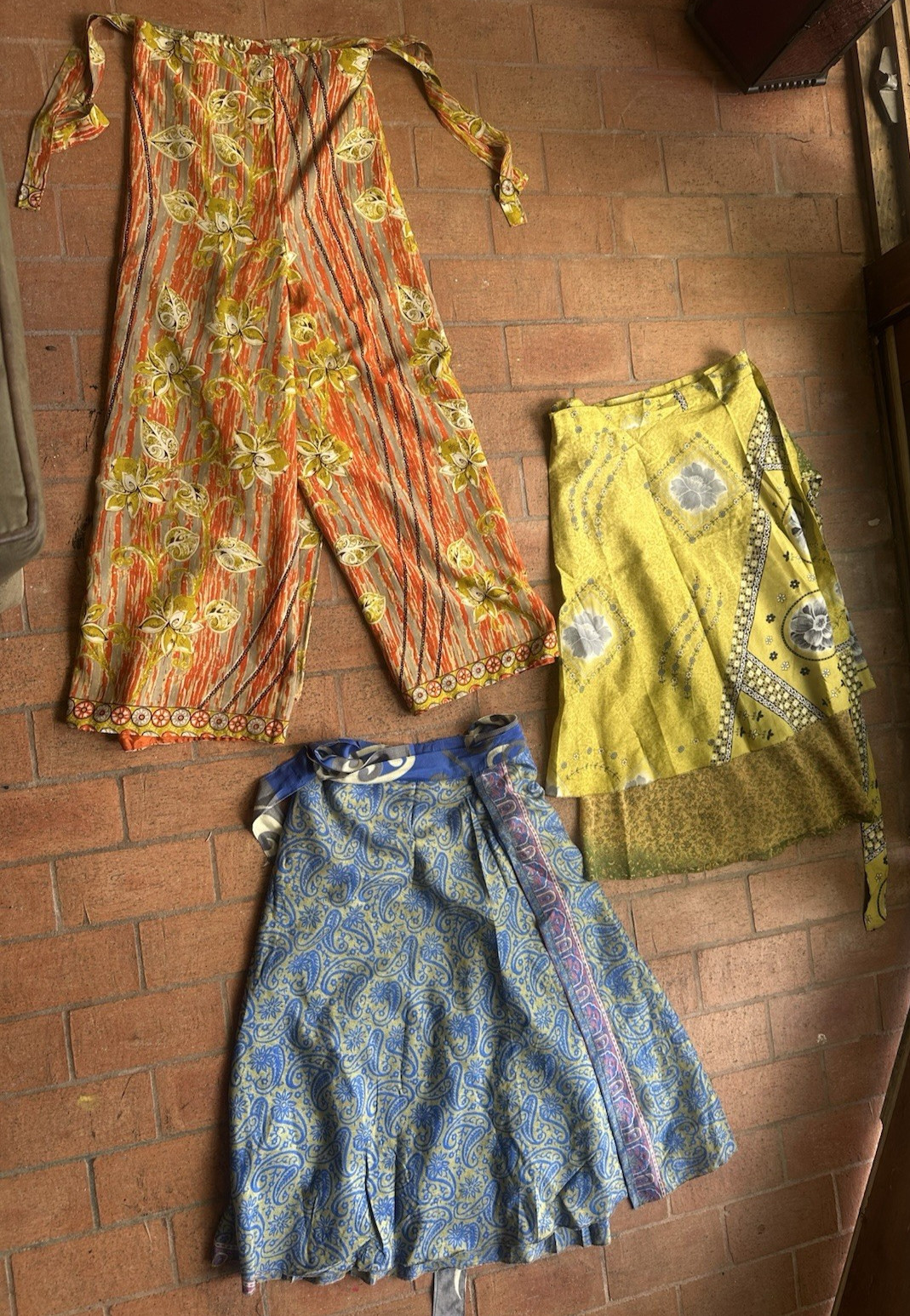 Earthbound Trading Co. Lot of 3 reversable tie skirt and pant bottoms
