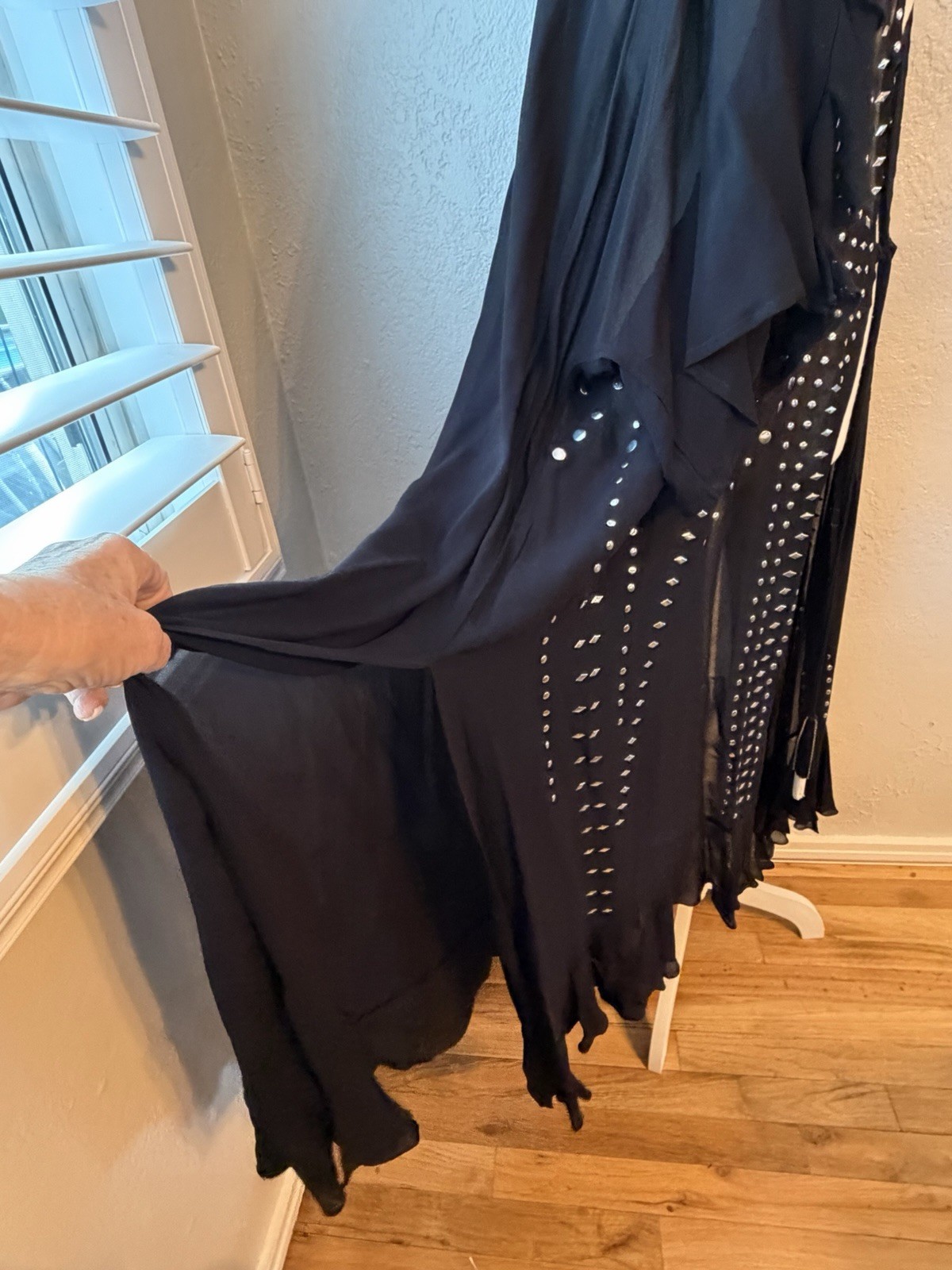 33- Free People Studded Duster Kimono Black NWT Sheer Cardigan Boho Cover Up