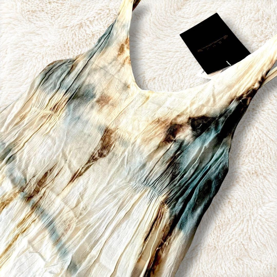 GOA Tie Dye Rayon Maxi Dress Sleeveless Free Size NWT Japan 1311Z