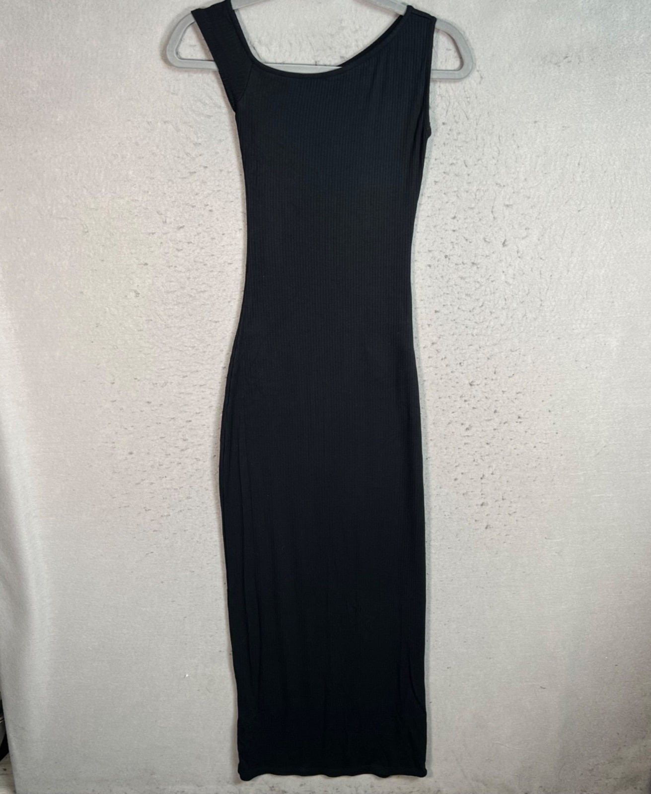Motel Womens Size XS Black Ribbed Sleeveless Maxi Dress Cotton/Spandex