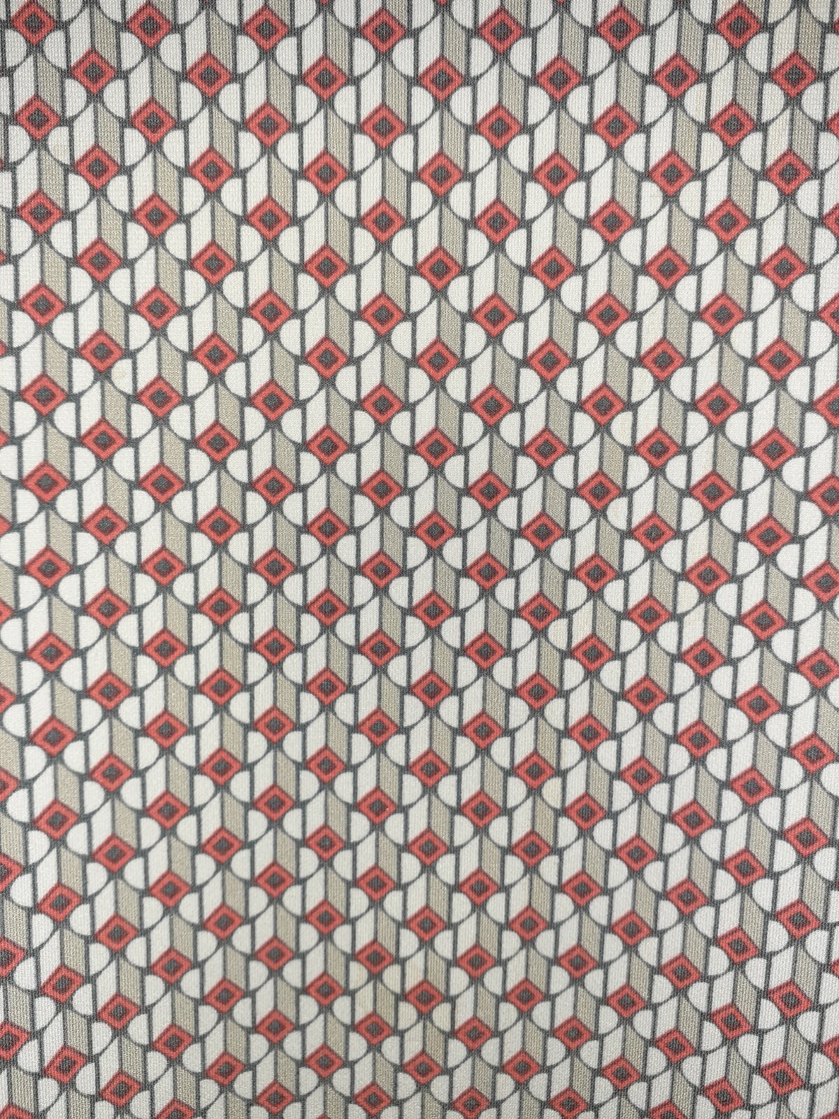 MAX EDITION Size L Shift Dress Orange Beige White Sleeveless Stretch Knee Length
