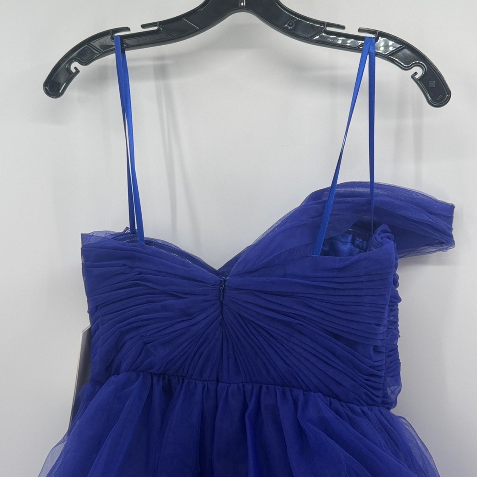 Mac Duggal 68713 One Side Off the Shoulder Bustier Ball Gown – Cobalt – 8 – NWT