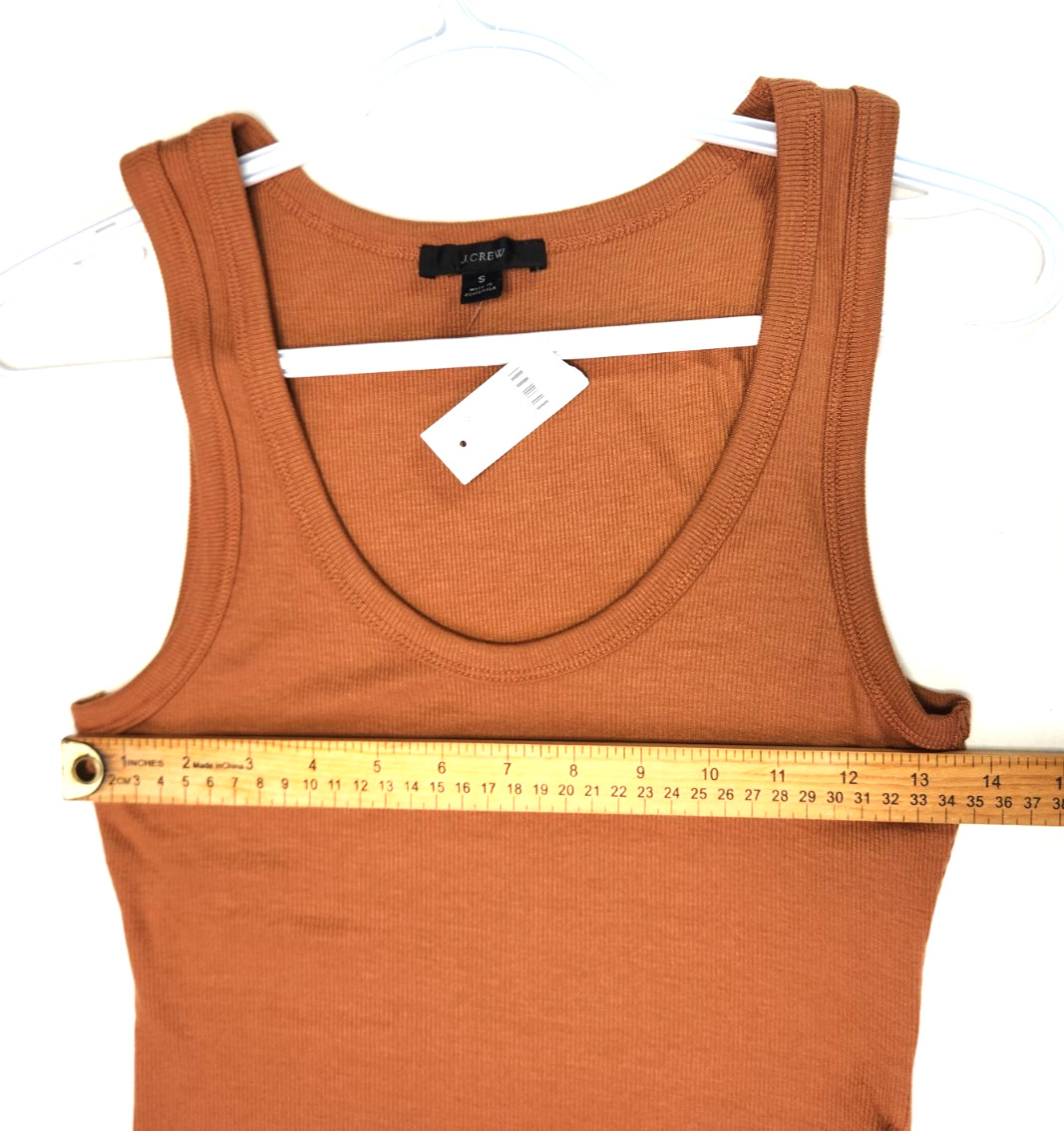 J.Crew sleeveless round neck casual rib maxi tank dress side split NWT Small