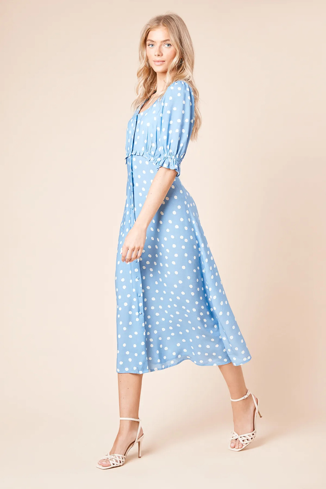 Dorothy Perkins Blue Midi Dress Womens Occasion Dresses