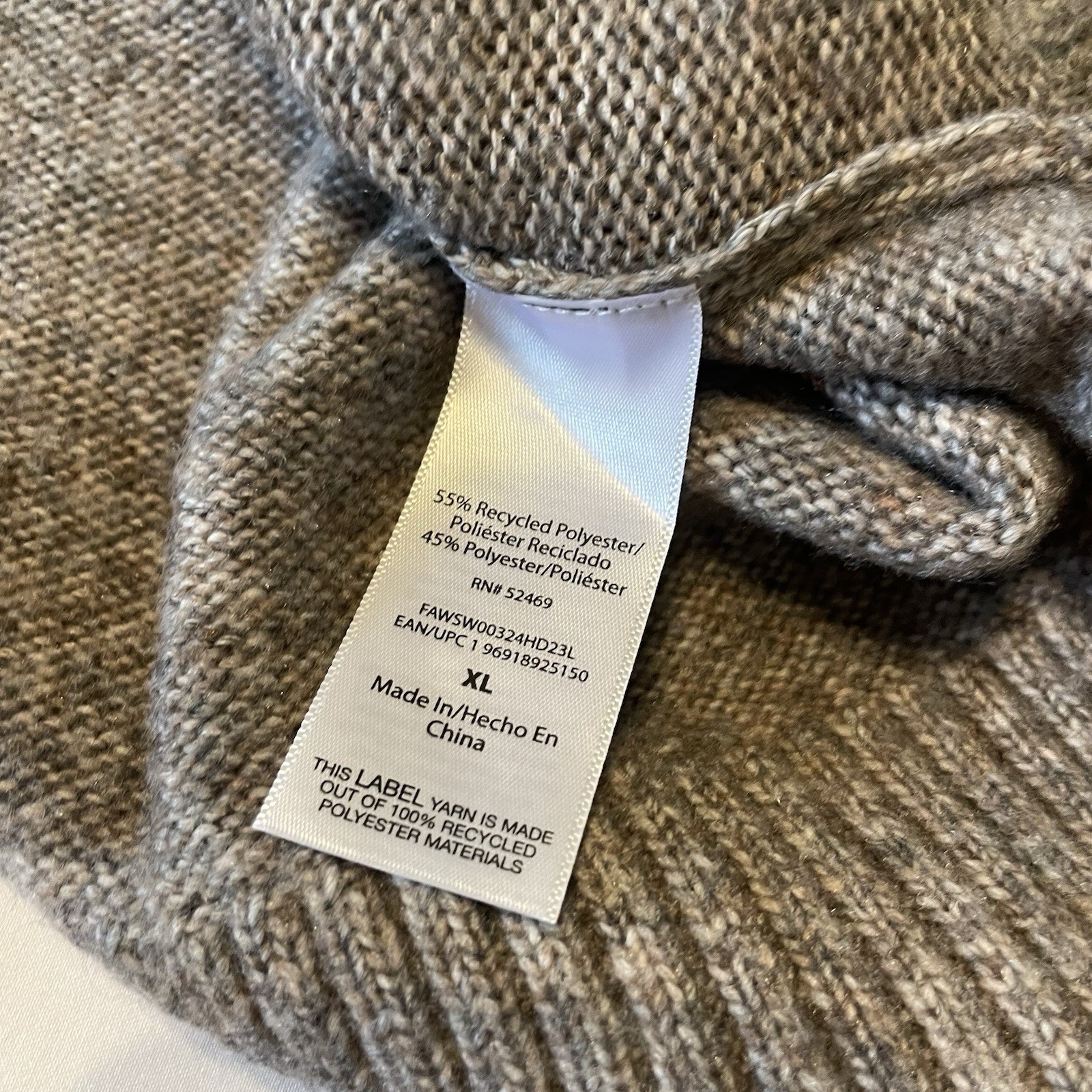 XL Free Assembly Womens Turtleneck Sweater Mini Dress Light Heather Oat New