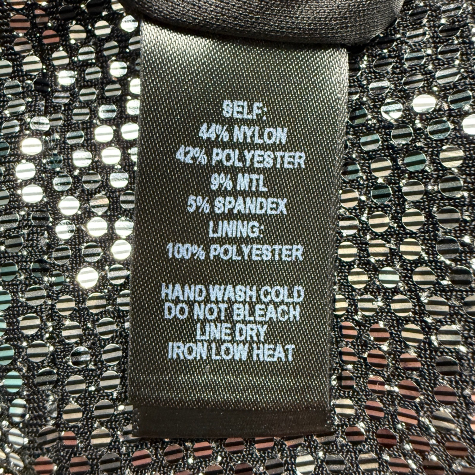 NWT Lulus Metallic Bodycon Mini Dress Black Size L Party Event New Year Silver