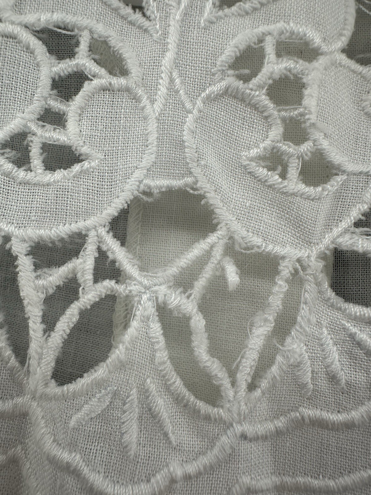 VTG Connection Linen Batterberg Lace Dress 10 Cottagecore Prairie Romantic HH21