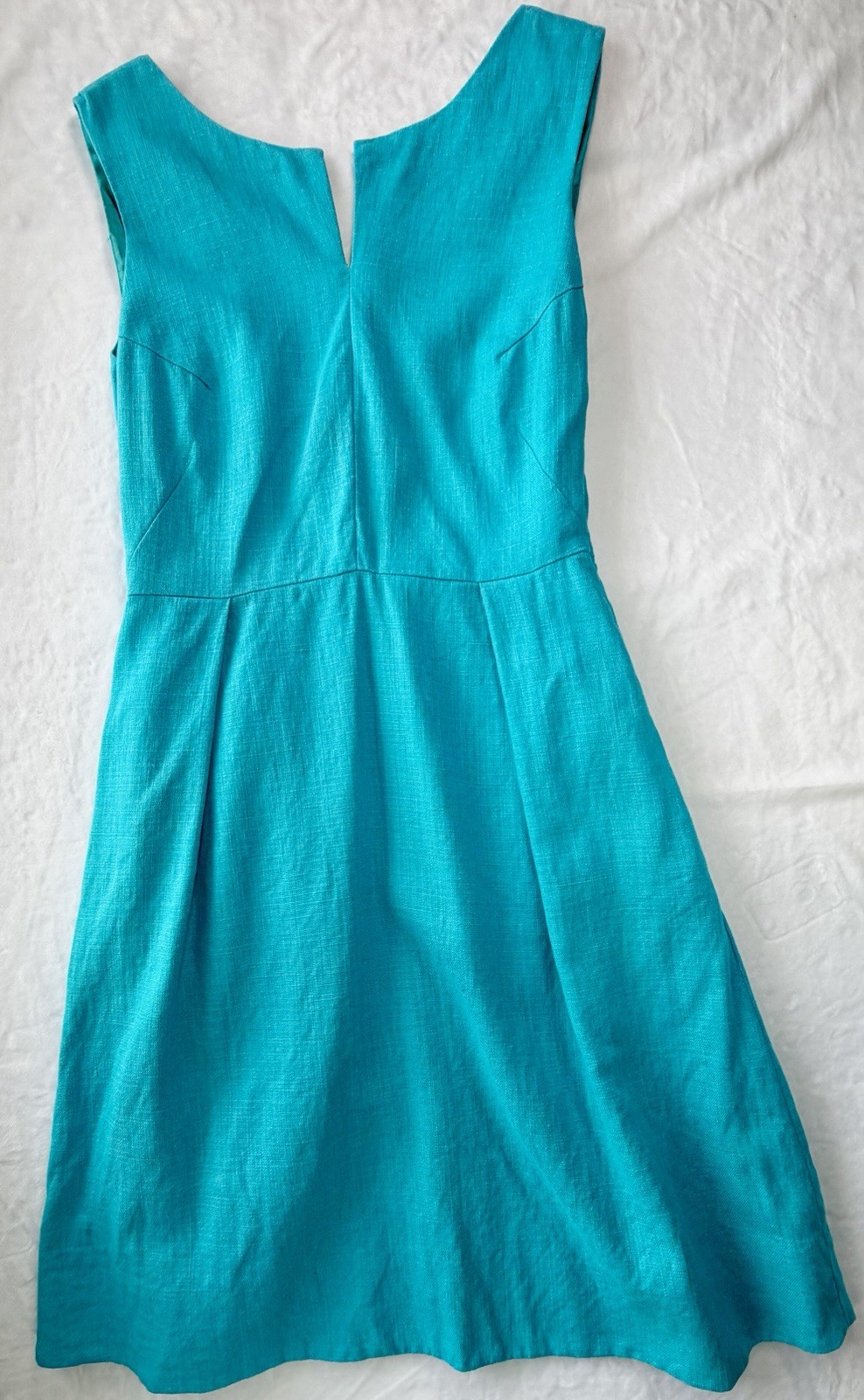 Kate Spade New York Turquoise Blue Notch Neck Fit & Flare A Line Dress Size 8