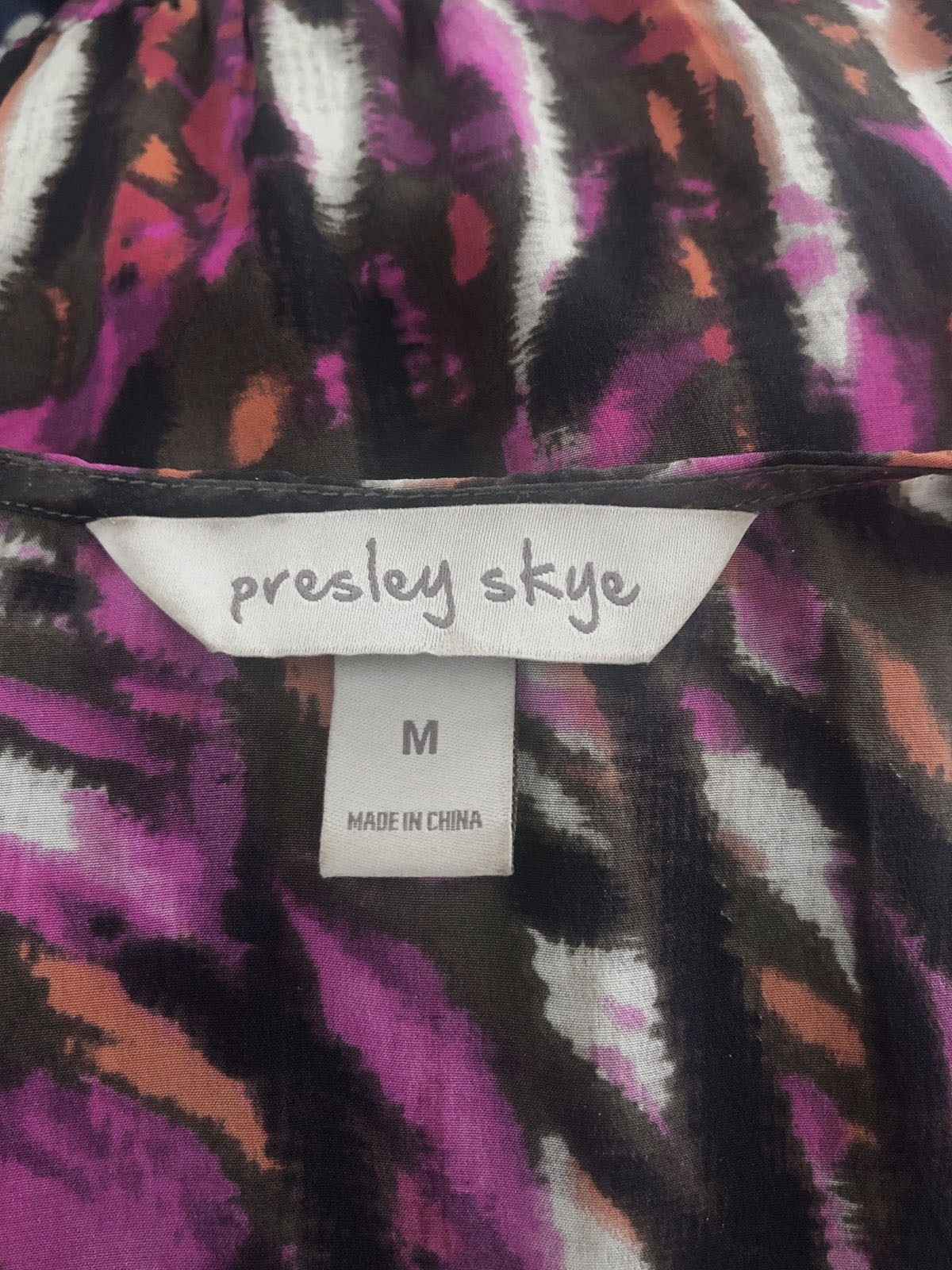 Presley Skye Silk Tiered High-Low Hem Dress Size Medium